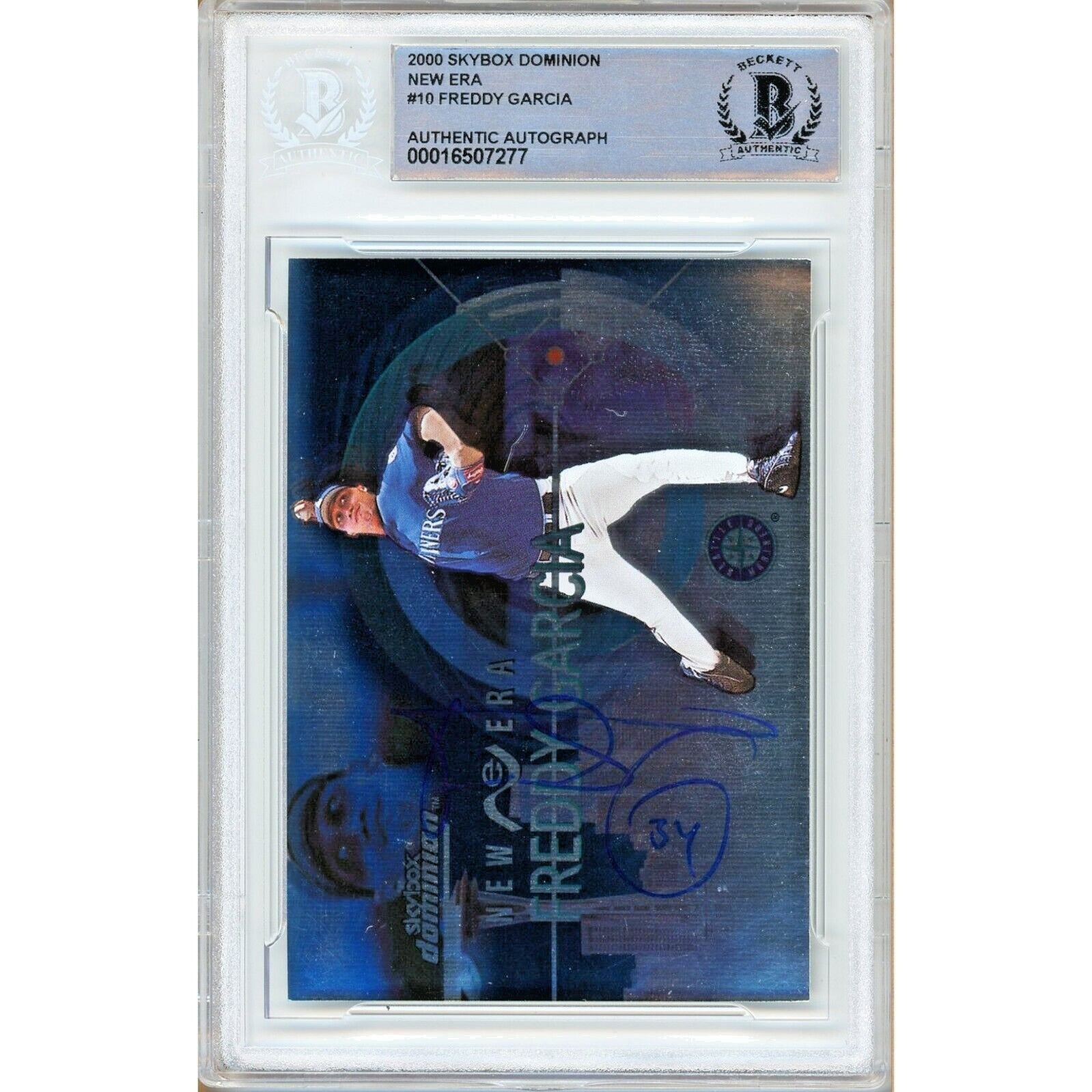 Freddy Garcia Seattle Mariners signed trading card – signature close-up – Beckett COA