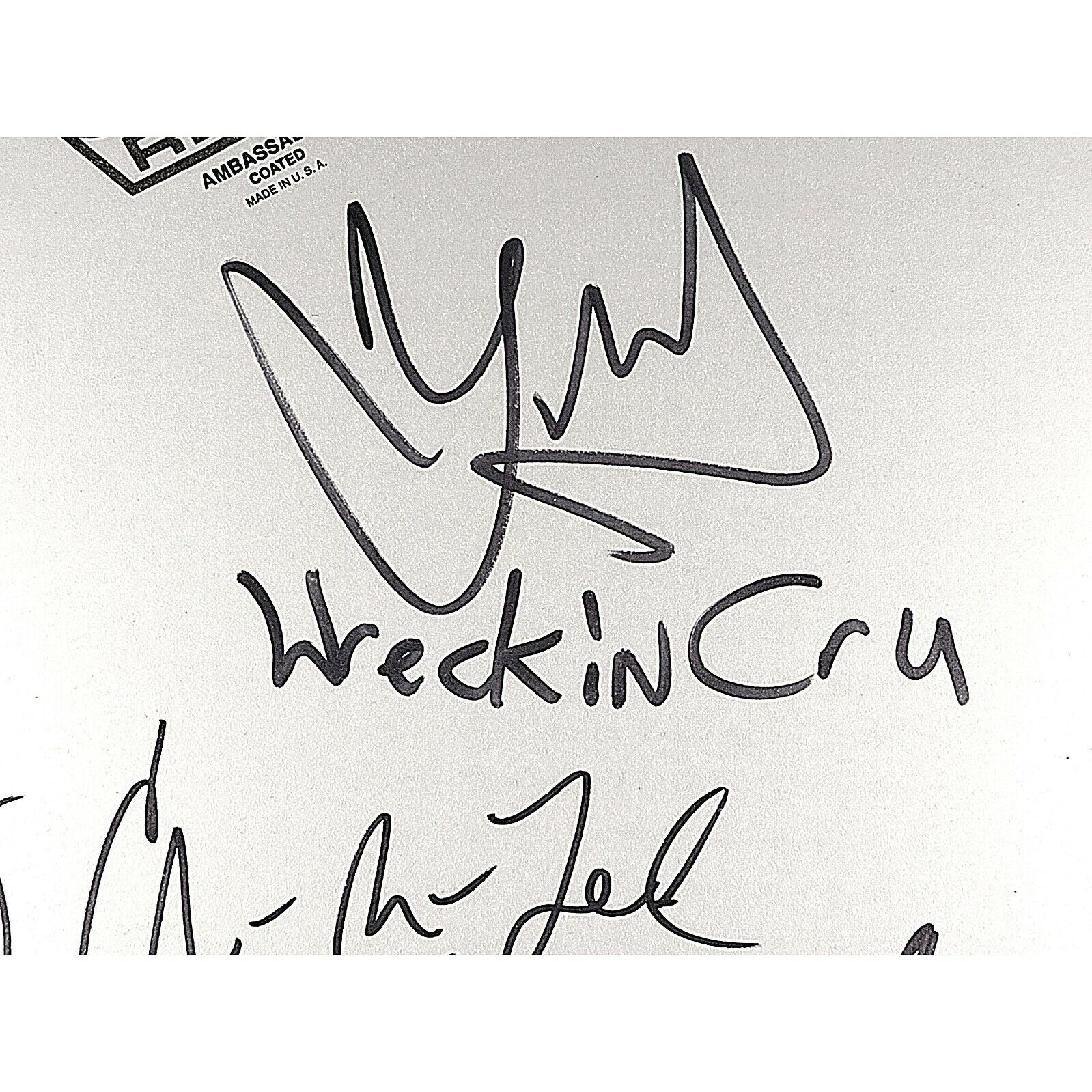 World Class Wreckin Cru memorabilia autograph – angled display – Beckett COA