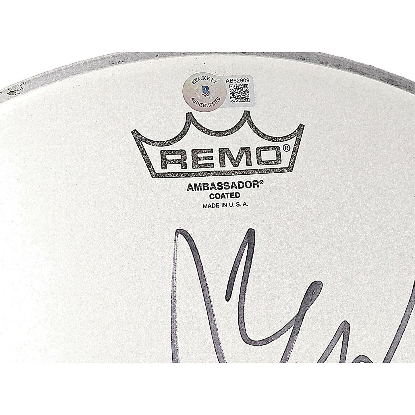 Music- Autographed- World Class Wreckin Cru Signed 14 Inch Remo Drumhead Beckett Certified Authentic Auto QR Code