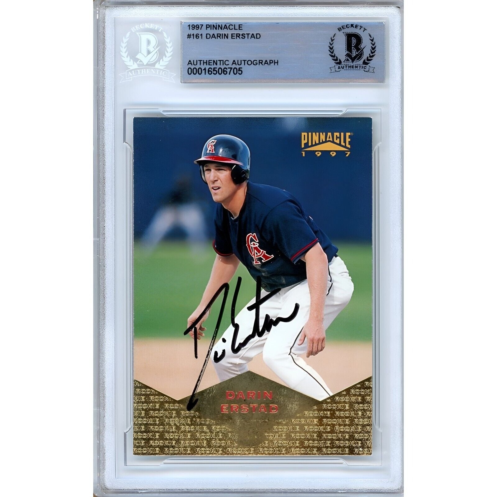 1997 #161 Darin Erstad LA Angels Autographed Trading Card – Beckett BAS