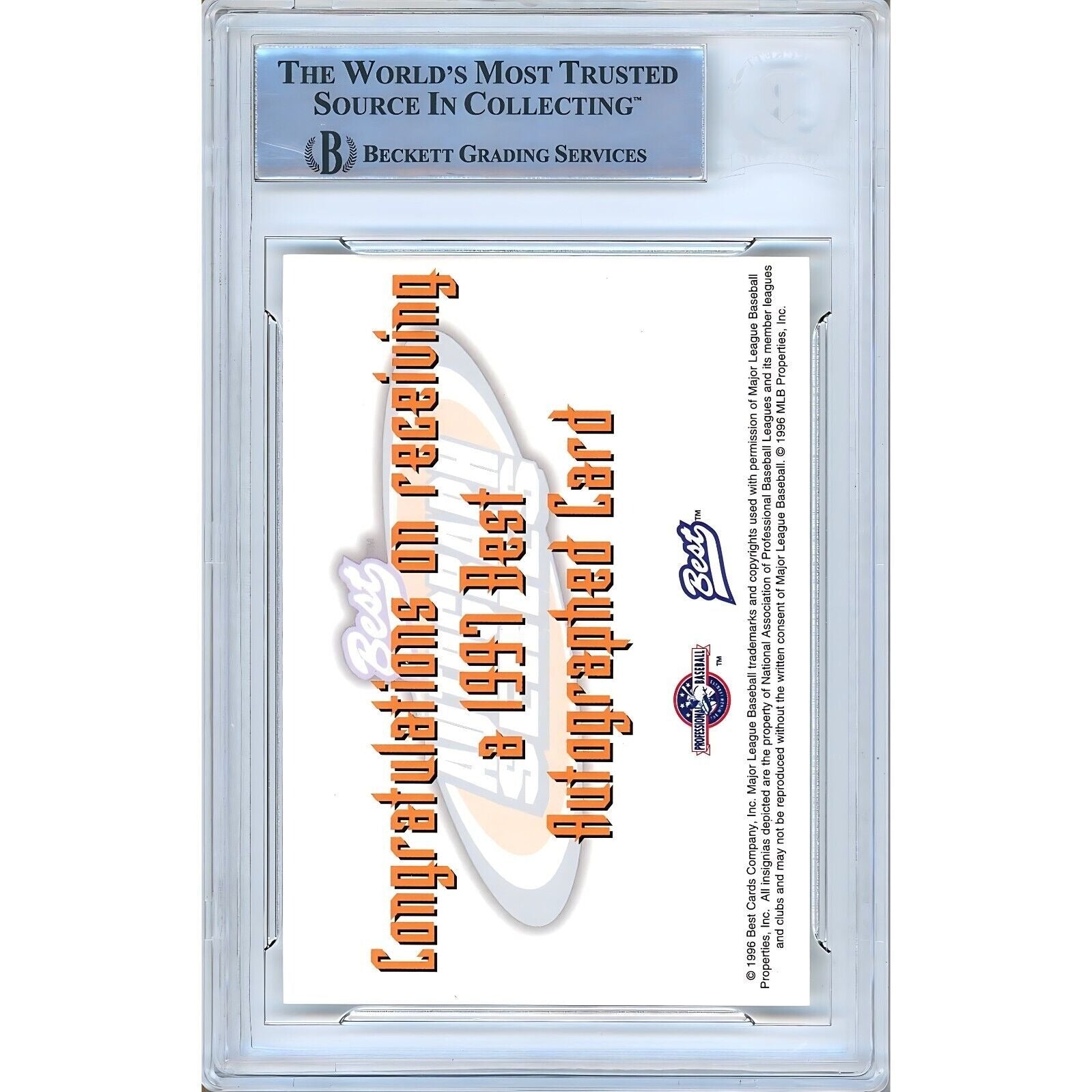 Paul Konerko Los Angeles Dodgers auto trading card – authentication sticker – Beckett COA