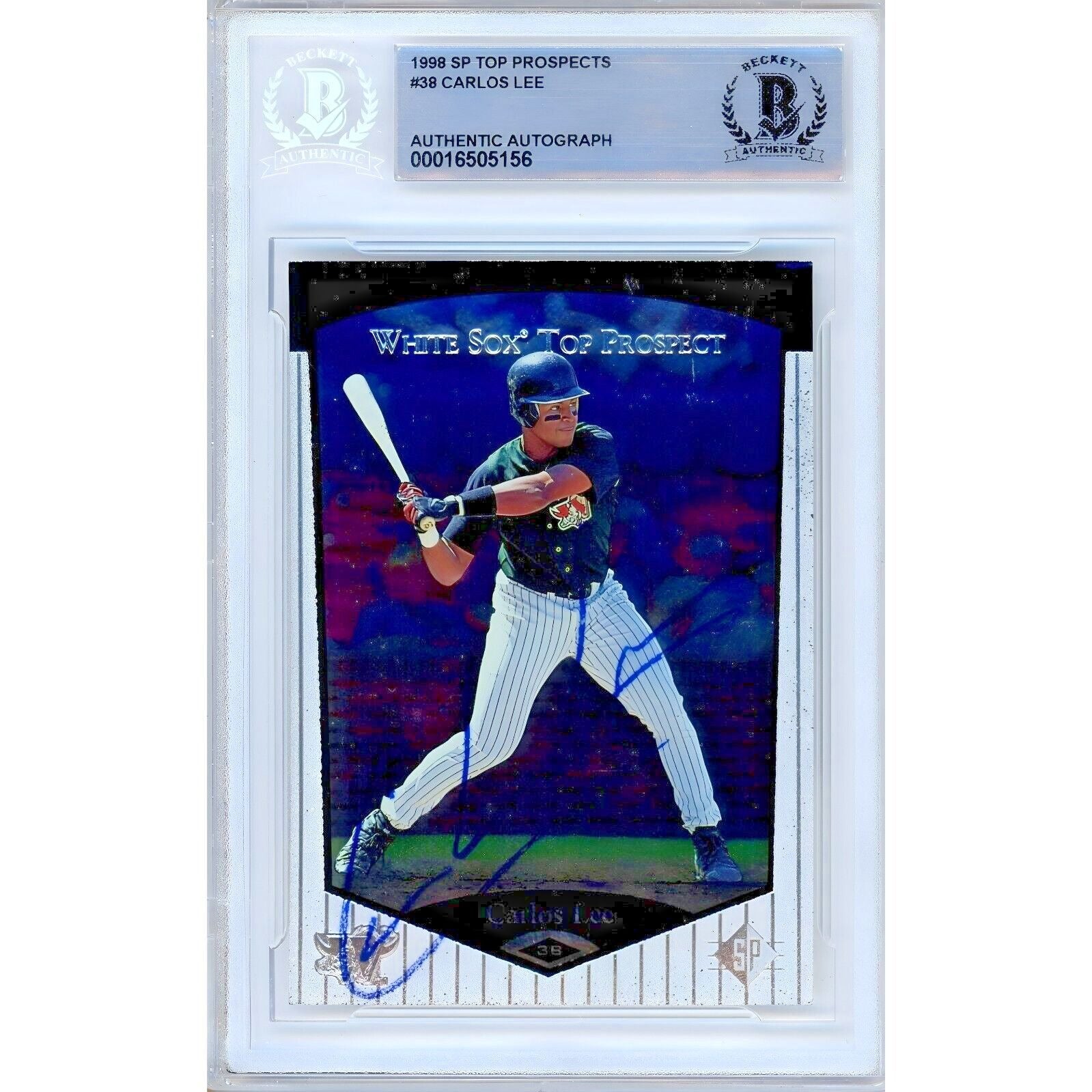 1999 Carlos Lee Chicago White Sox Autographed Trading Card – Beckett BAS