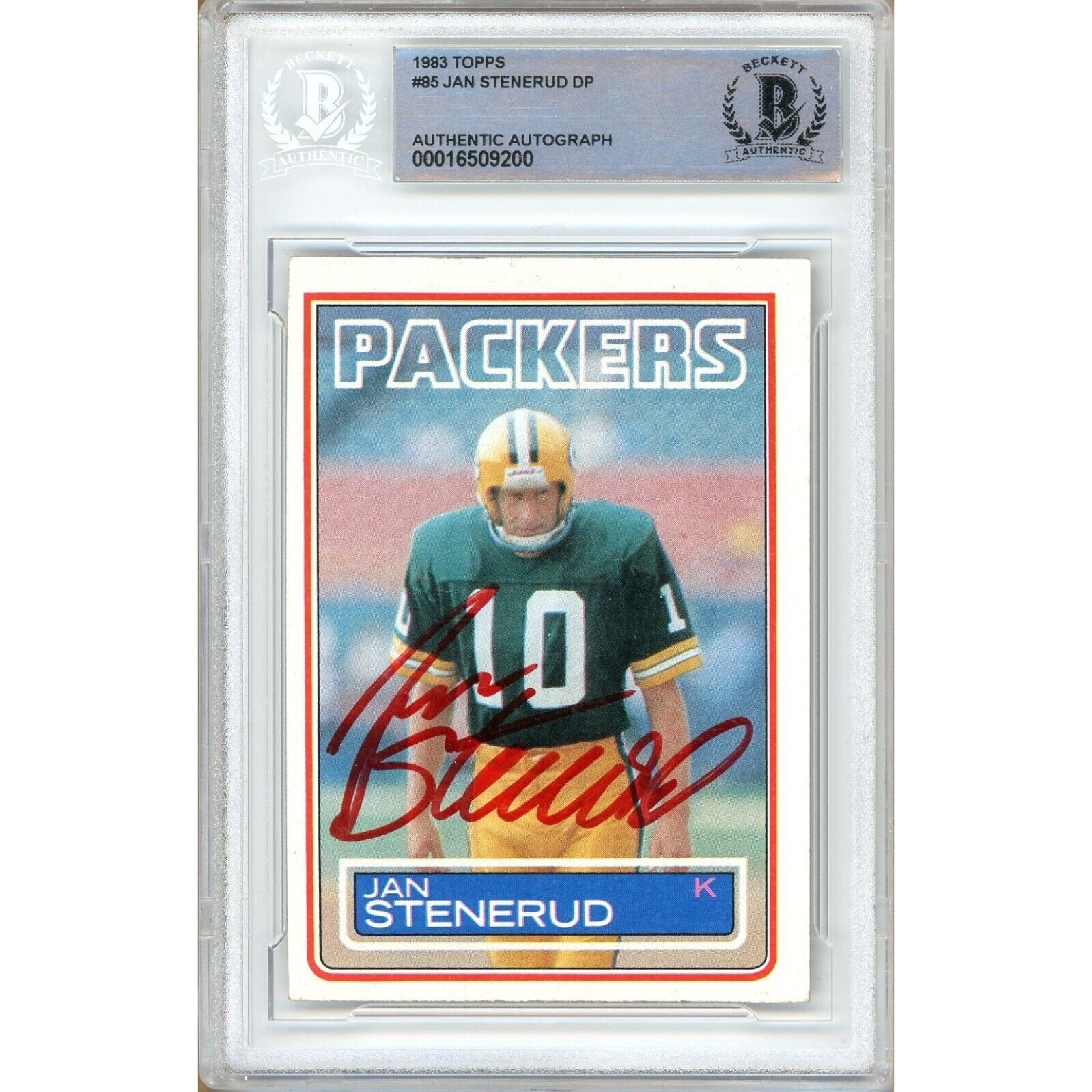 1983 Topps #85 Packers Autographed Trading Card – Beckett BAS