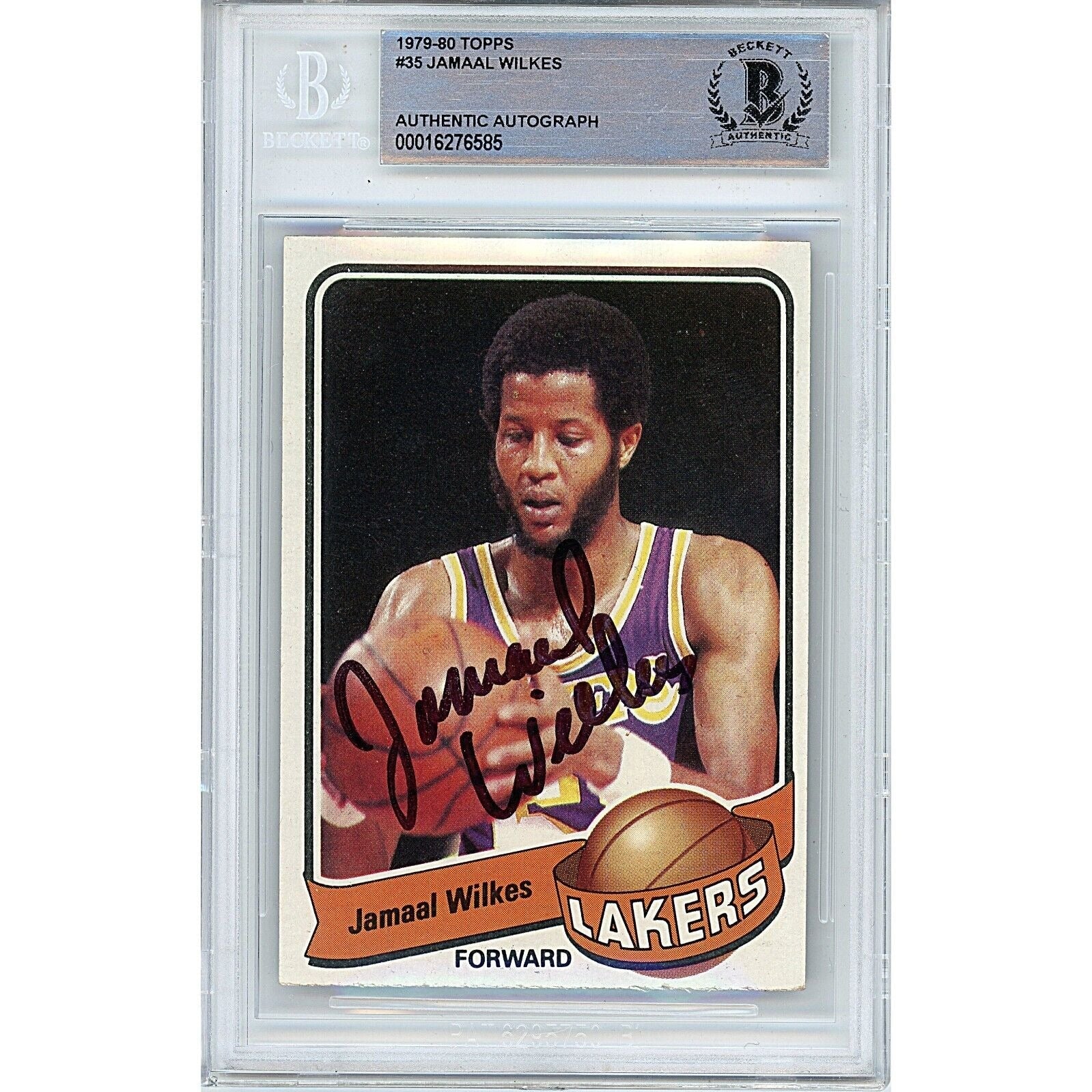 Jamaal Wilkes Los Angeles Lakers Autographed Trading Card Beckett BAS