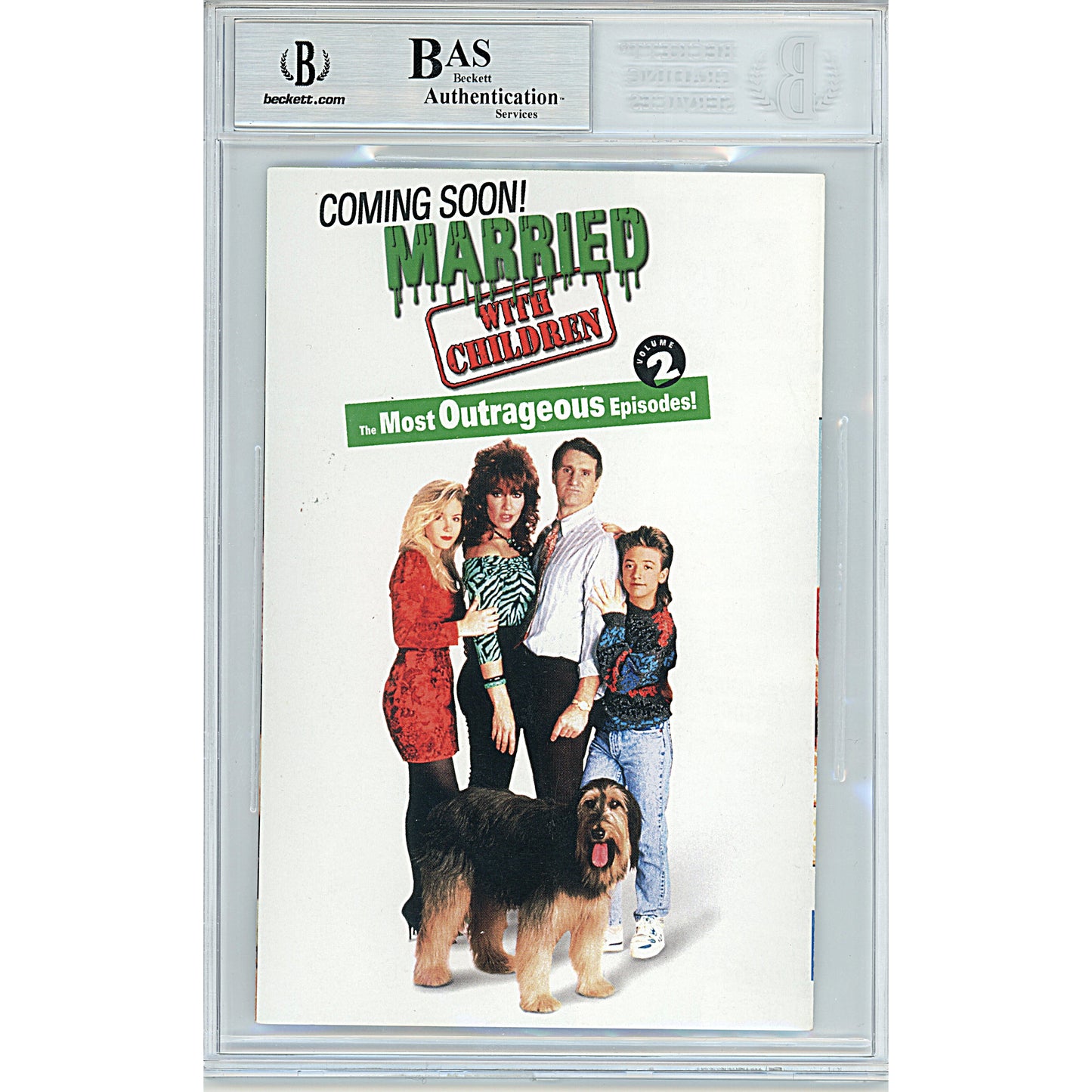 Hollywood- Autographed- David Faustino Signed Married with Children The Most Outrageous Episodes DVD Cover Beckett BAS Slabbed 00012867295 - 102