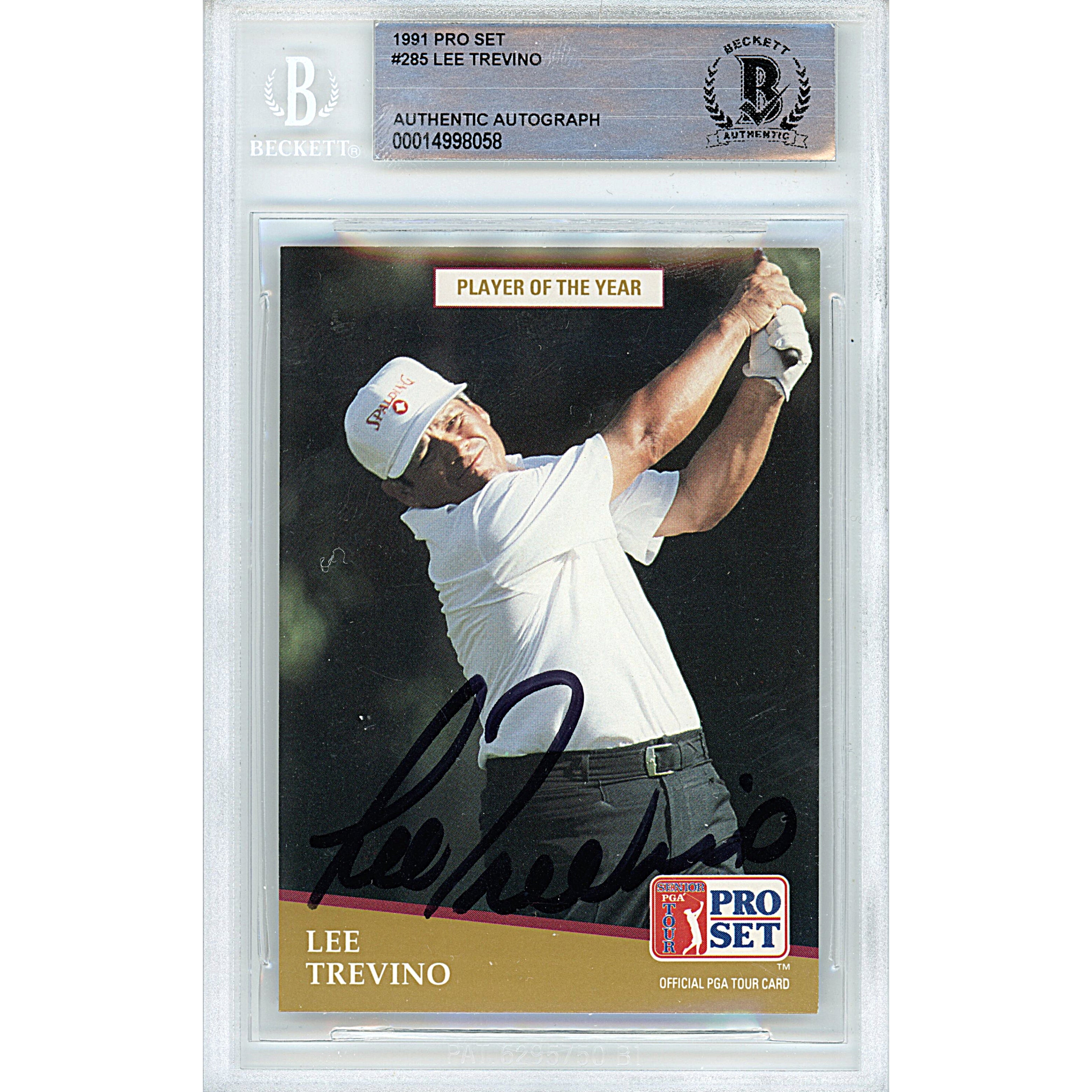 1991 PGA Tour Pro Set Lee Trevino Autographed Trading Card – Beckett BAS.