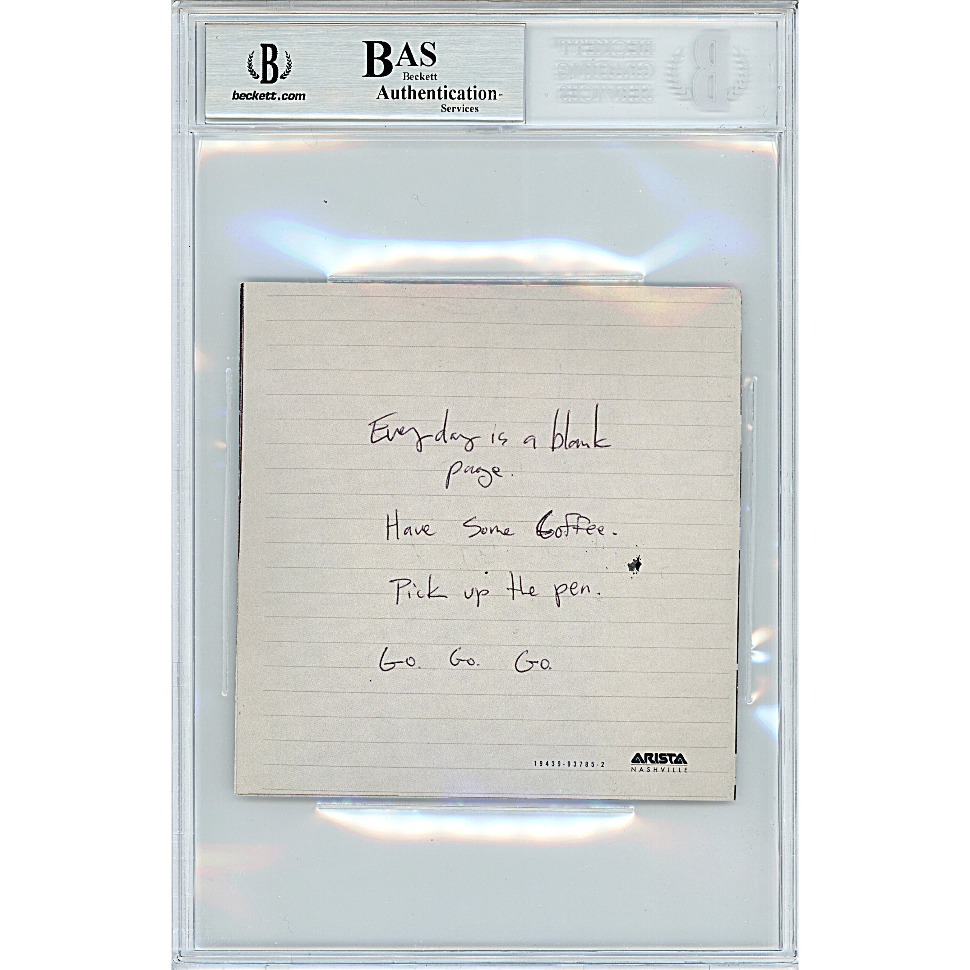 Old Dominion signed photo – signature close-up – Beckett COA