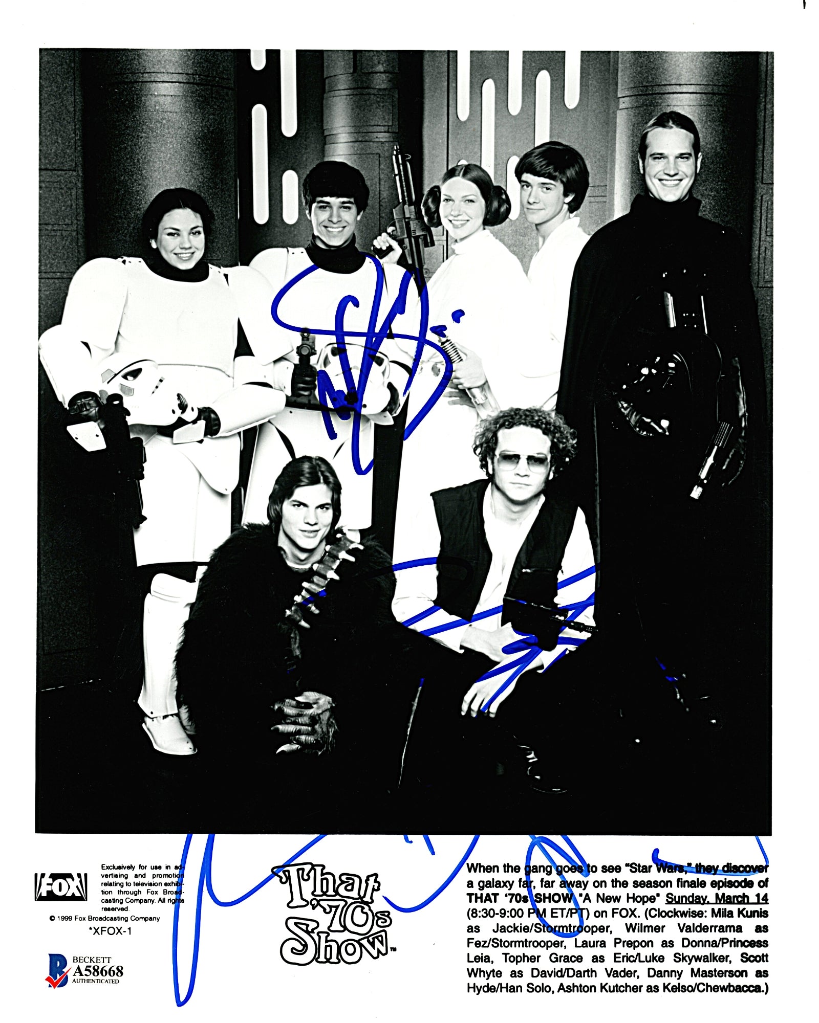 That 70s Show Cast Autograph Photo – Beckett BAS