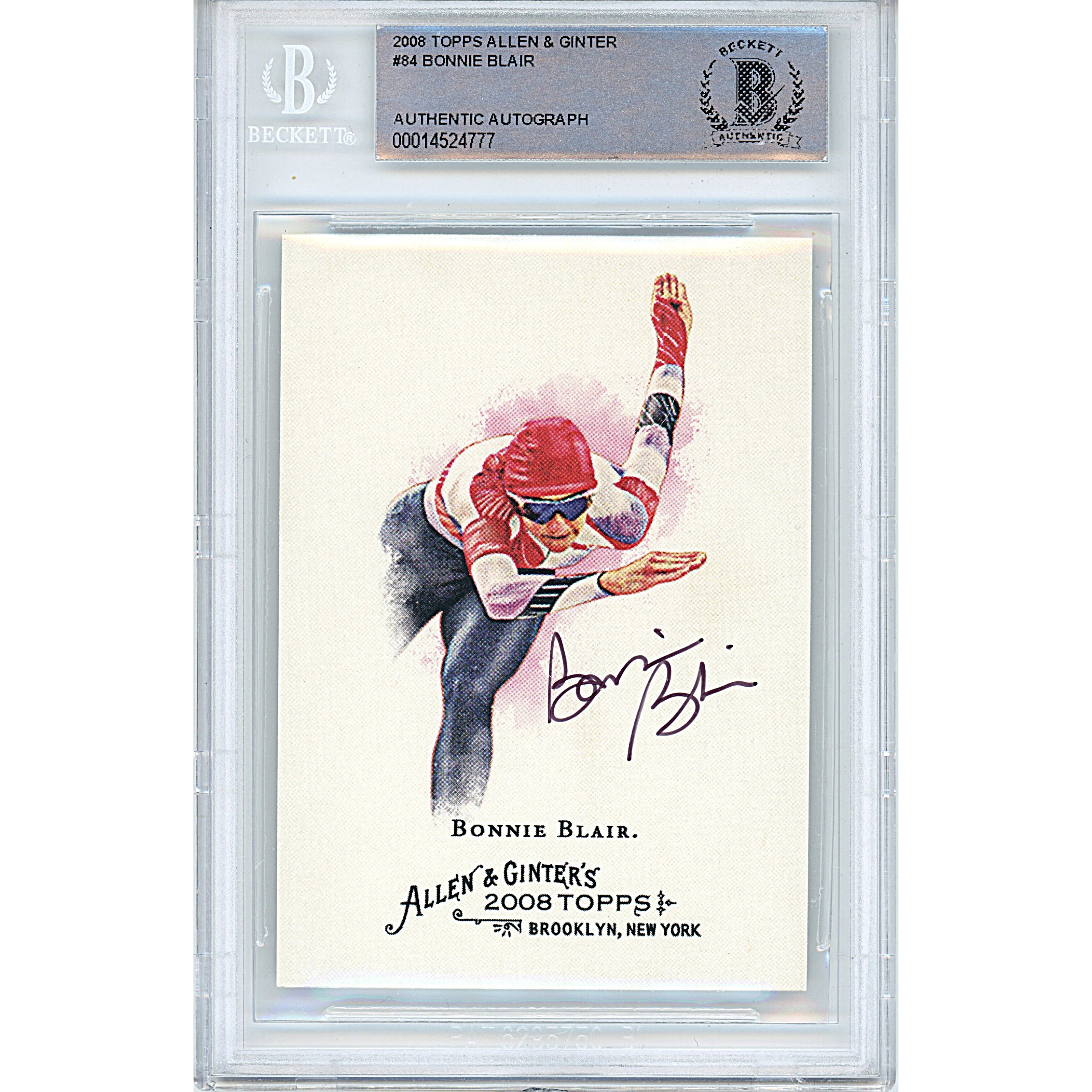 2008 Topps Bonnie Blair Autographed Trading Card – Beckett BAS