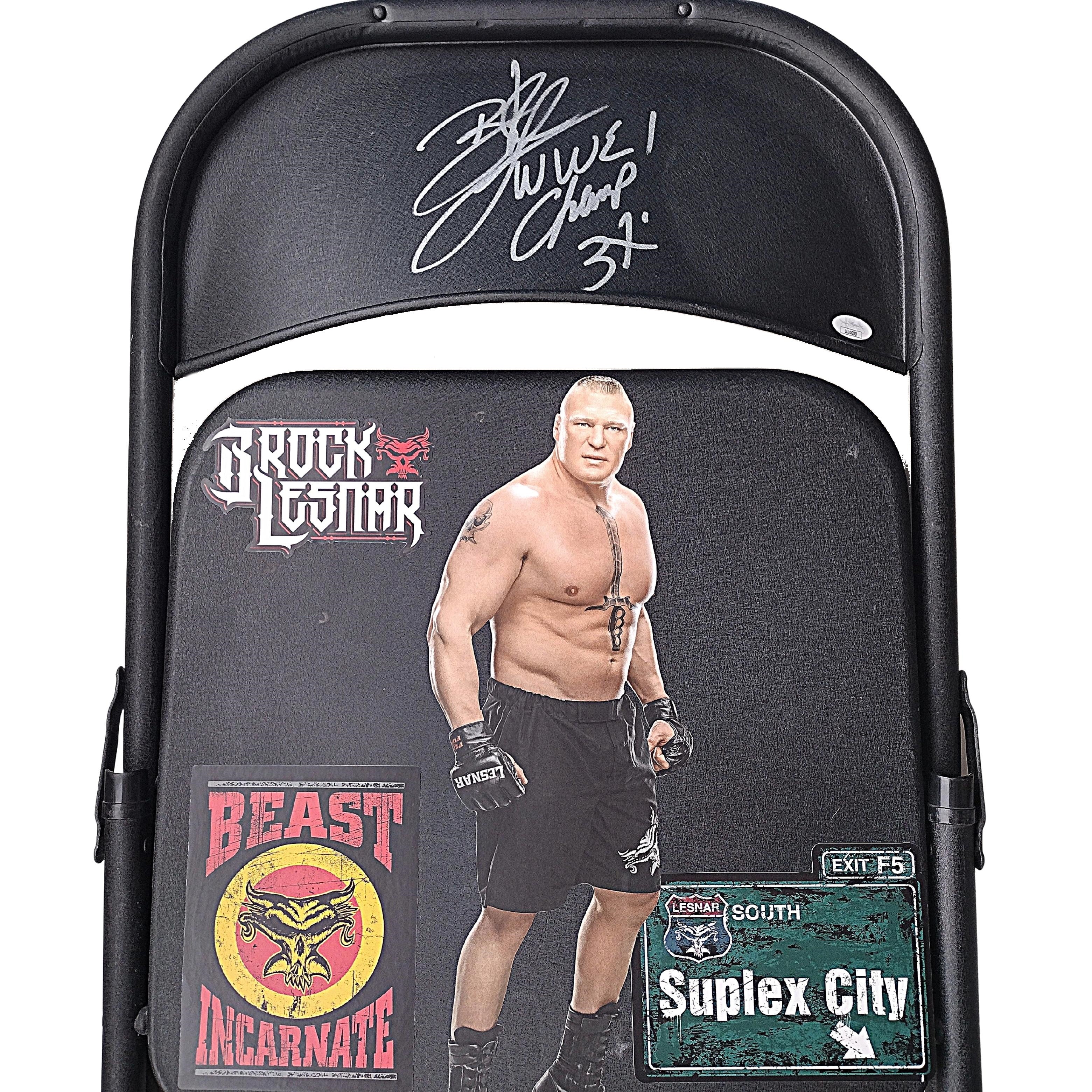 Brock Lesnar Autographed Microphone – Beckett BAS