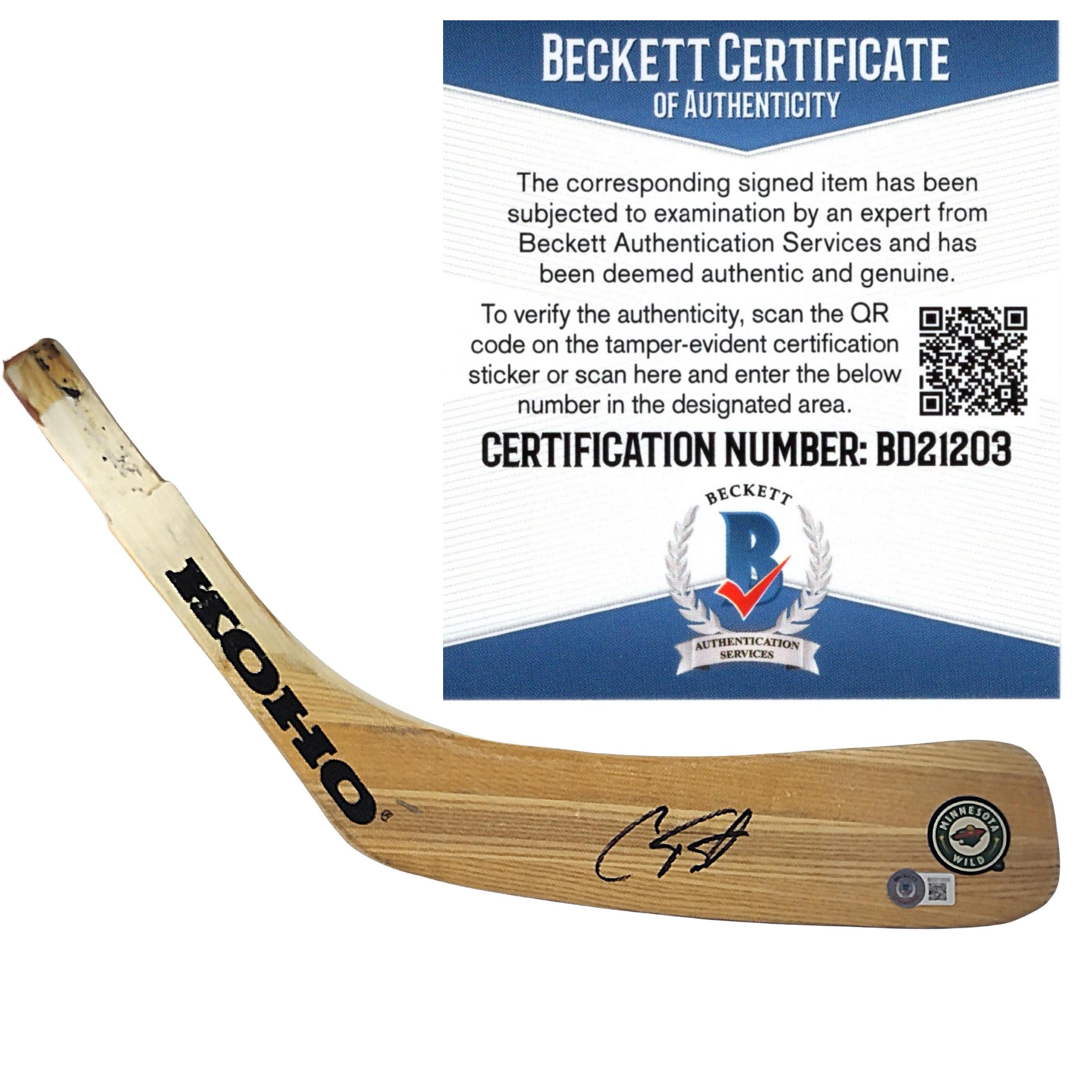 Cam Talbot Autographed Stick – Beckett BAS