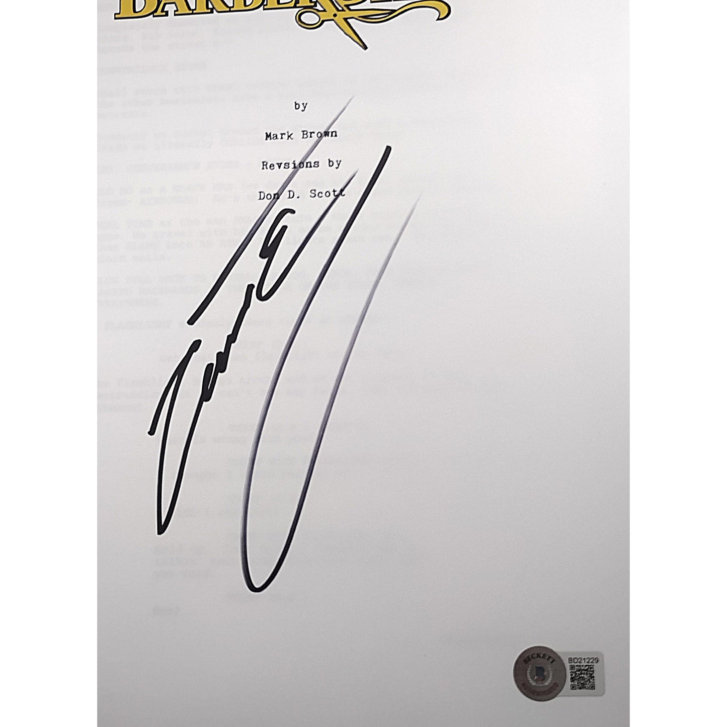 Hollywood- Autographed- Cedric The Entertainer Signed Barbershop Full Movie Script Beckett Authentication 103