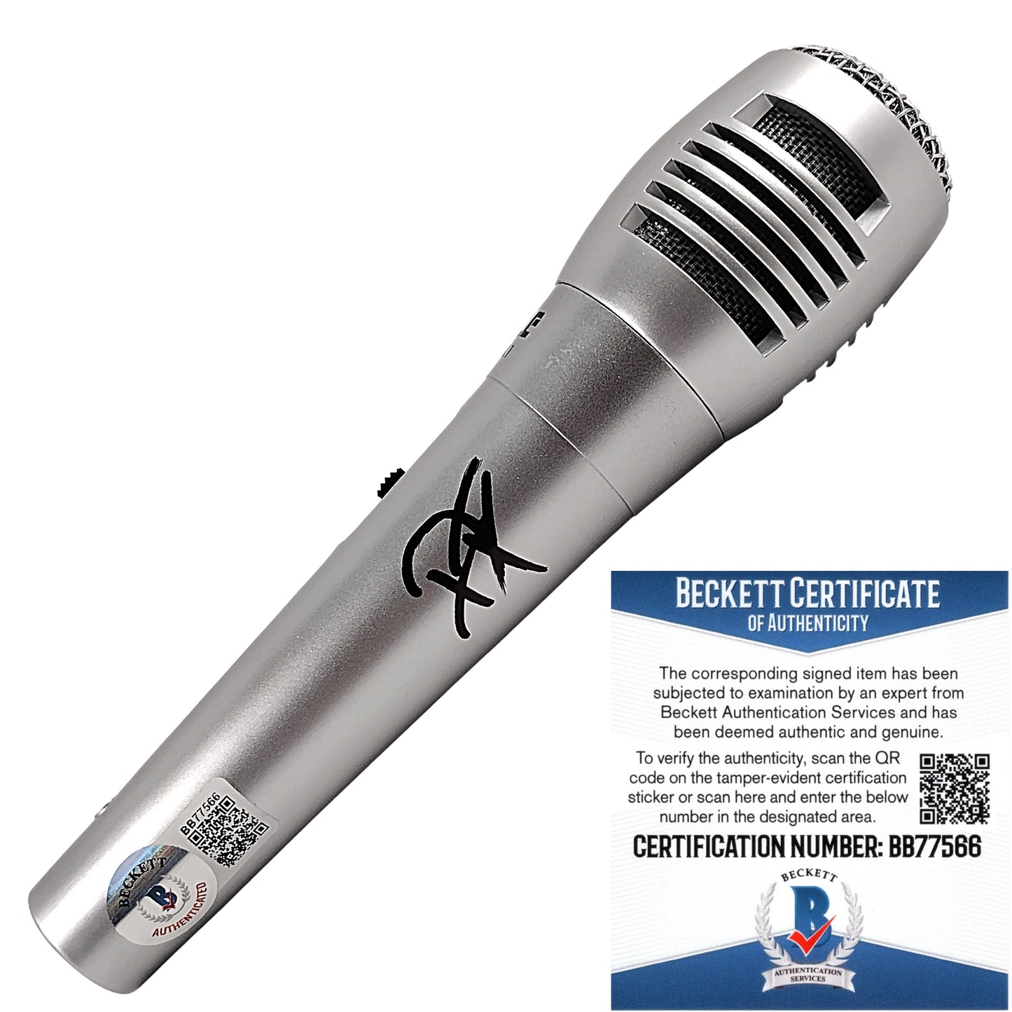 Microphones- Autographed- Damian Priest Signed Microphone WWE United States Champion Beckett BAS Authentication Exact Proof Photo 201