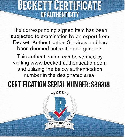 David Rittich Auto Photo – Beckett BAS