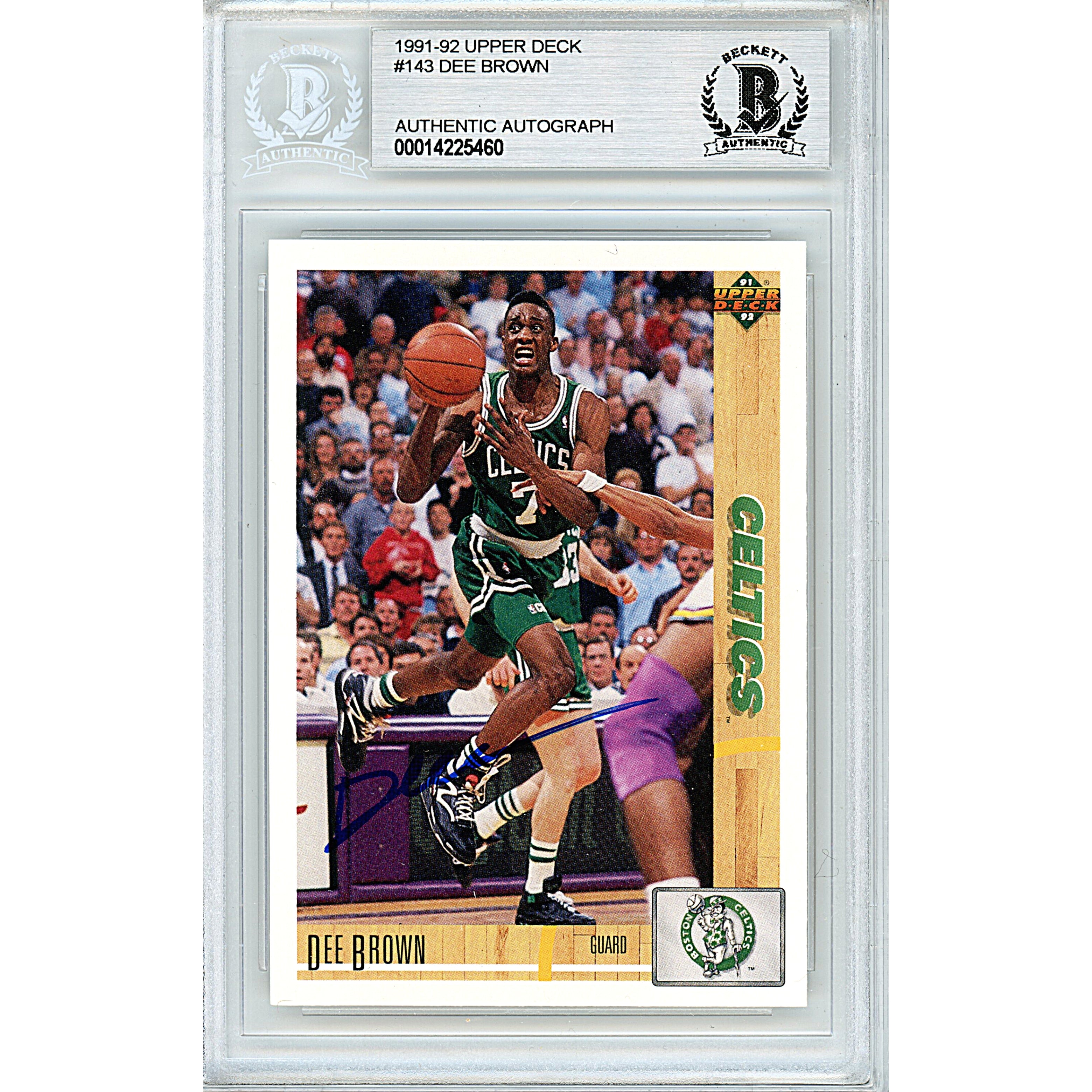 1991 #143 Dee Brown Autographed Trading Card – Beckett BAS