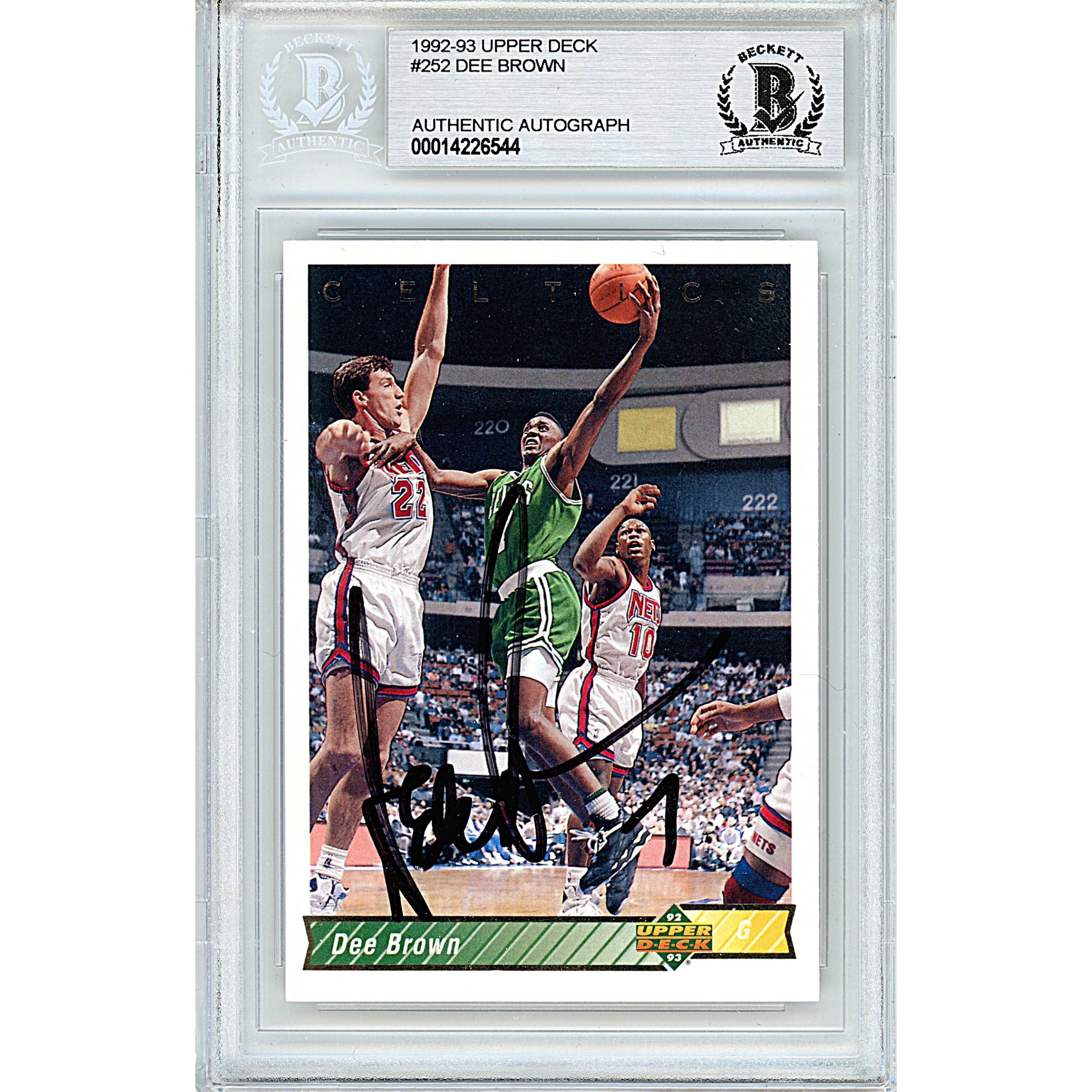 1992 #252 Dee Brown Autographed Trading Card – Beckett BAS