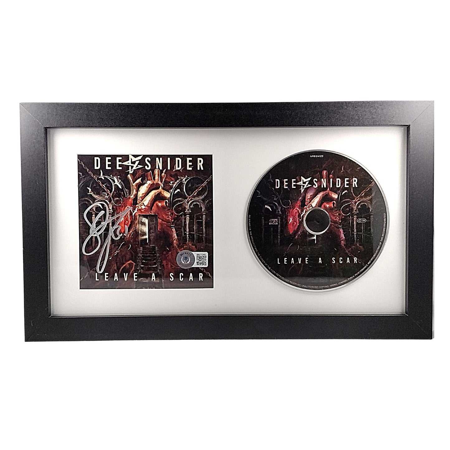 Music- Autographed- Dee Snider Signed Leave A Scar Framed and Matted CD Cover Beckett BAS Authentication 102