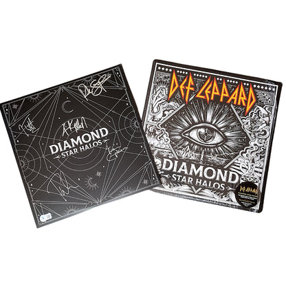 Music- Autographed- Def Leppard Signed Diamond Star Halos Vinyl Record 12x12 Album Flat Beckett Certified Authentication 302