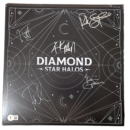 Music- Autographed- Def Leppard Signed Diamond Star Halos Vinyl Record 12x12 Album Flat Beckett Certified Authentication 303