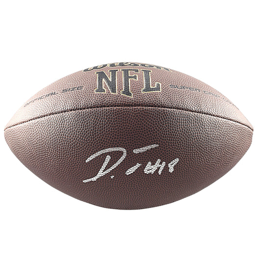 Footballs- Autographed- Diontae Johnson Signed NFL Wilson Super Grip Football Toledo Rockets Beckett BAS Authentication 102