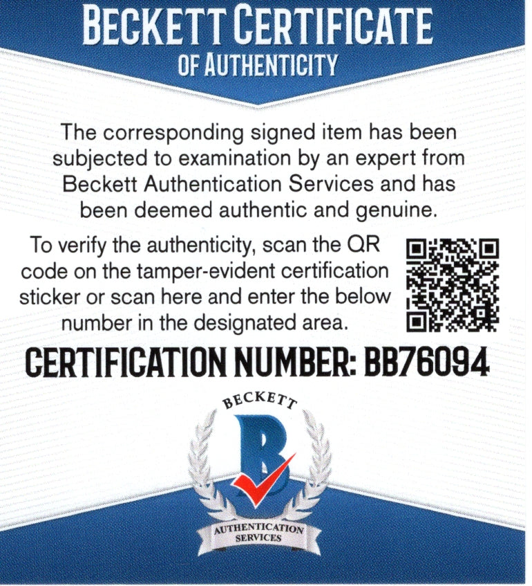 Ed Sheeran auto photo – authentication sticker – Beckett COA