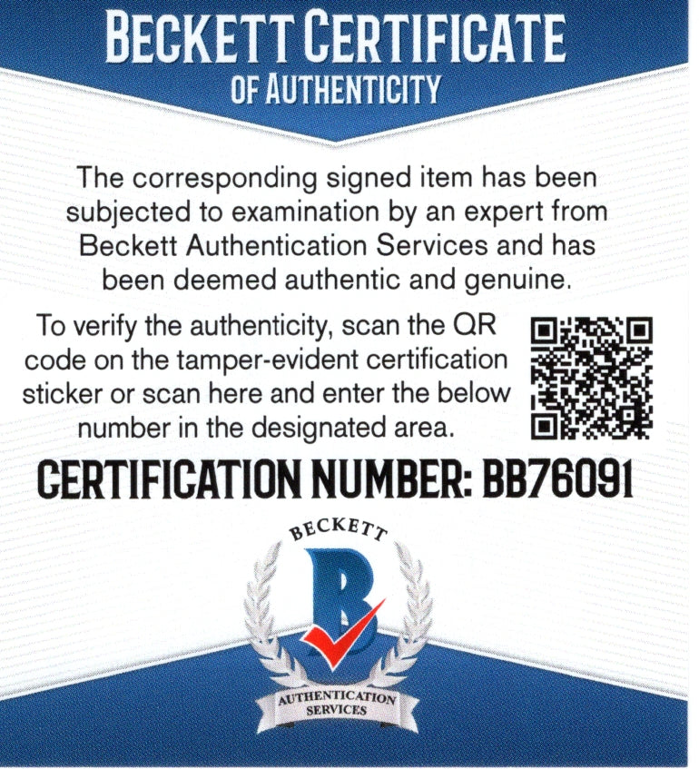 Ed Sheeran auto photo – authentication sticker – Beckett COA
