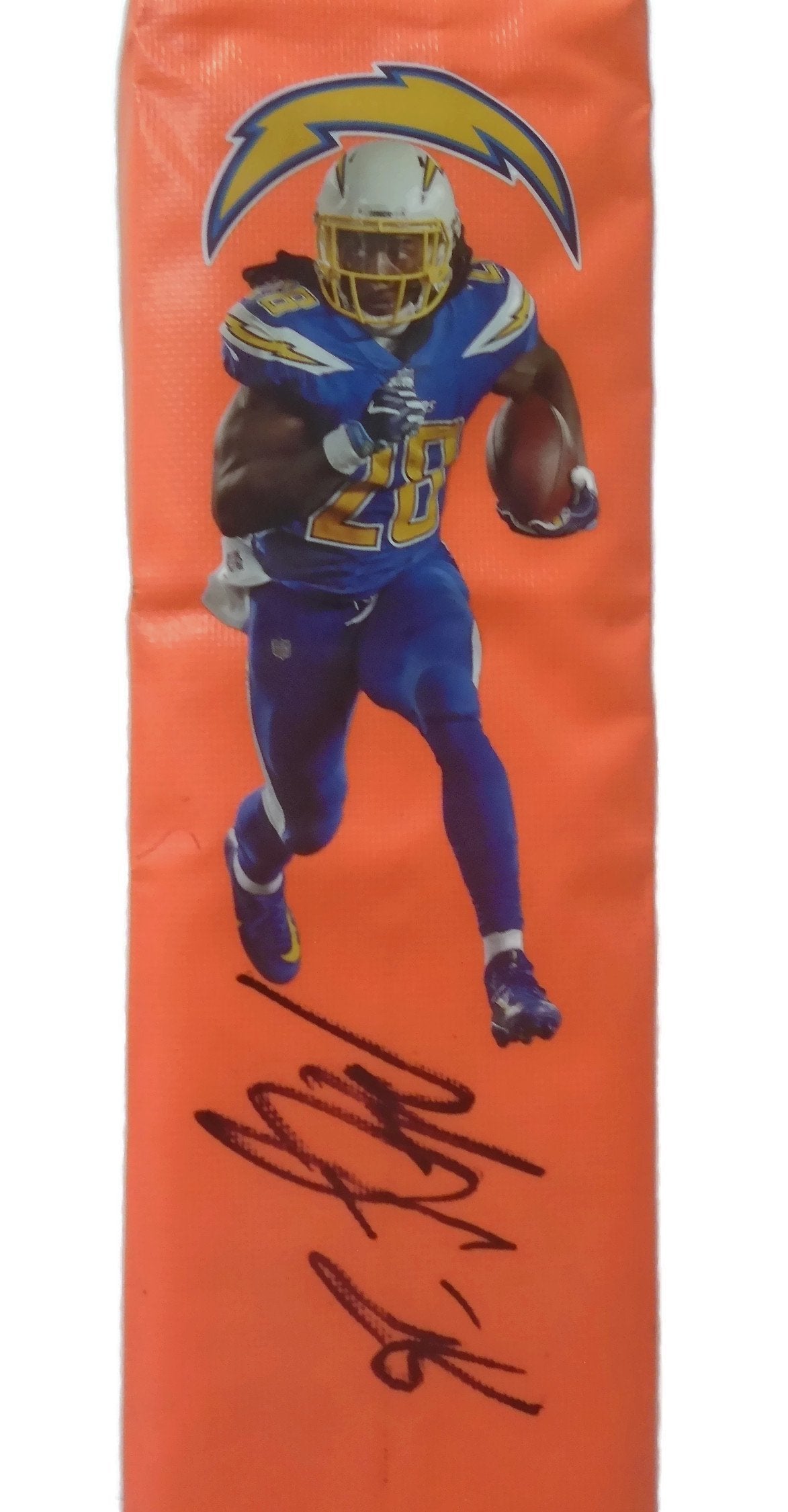 Melvin Gordon autographed football – full view – Beckett COA