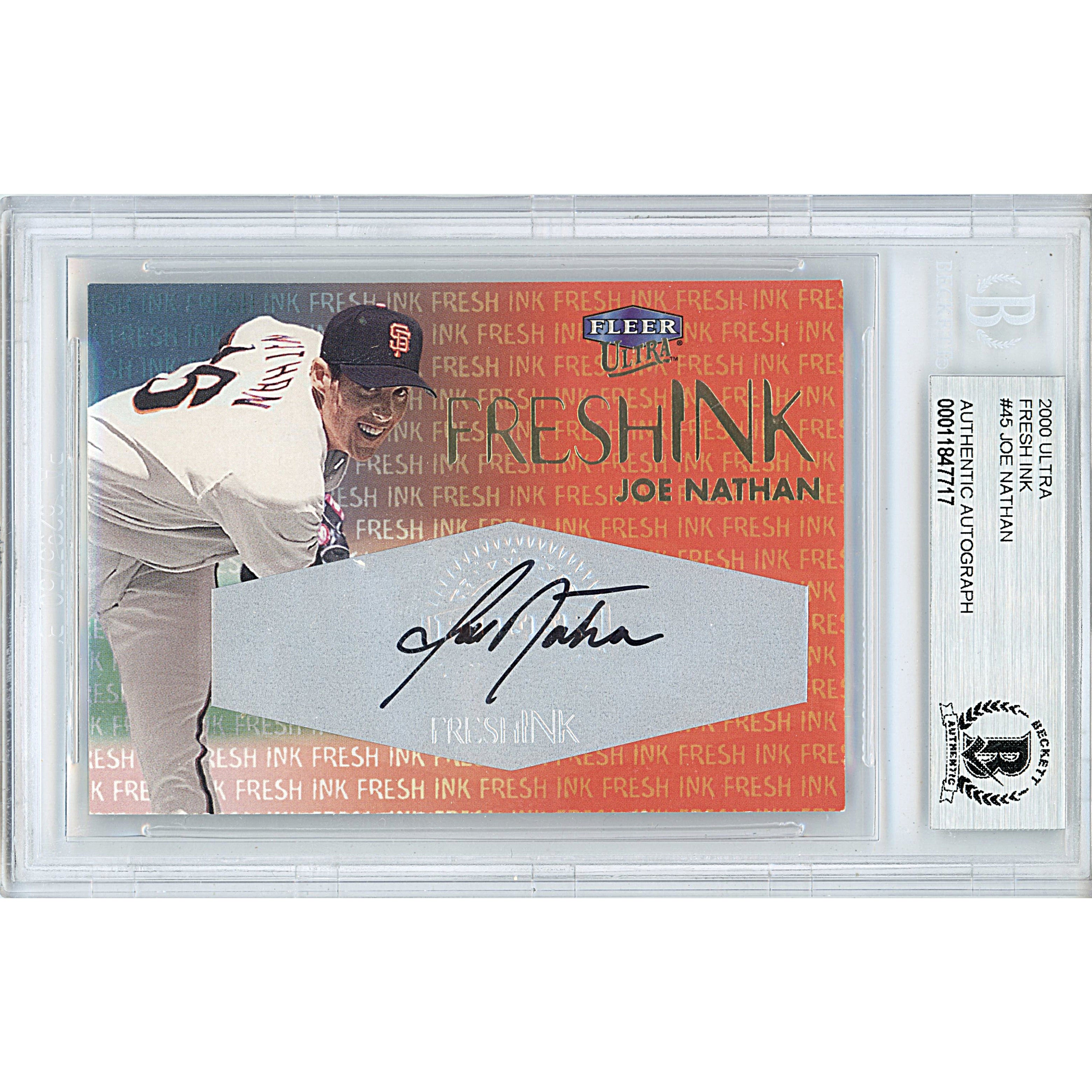 Joe Nathan autographed baseball card (Minnesota Twins) 2004 Topps