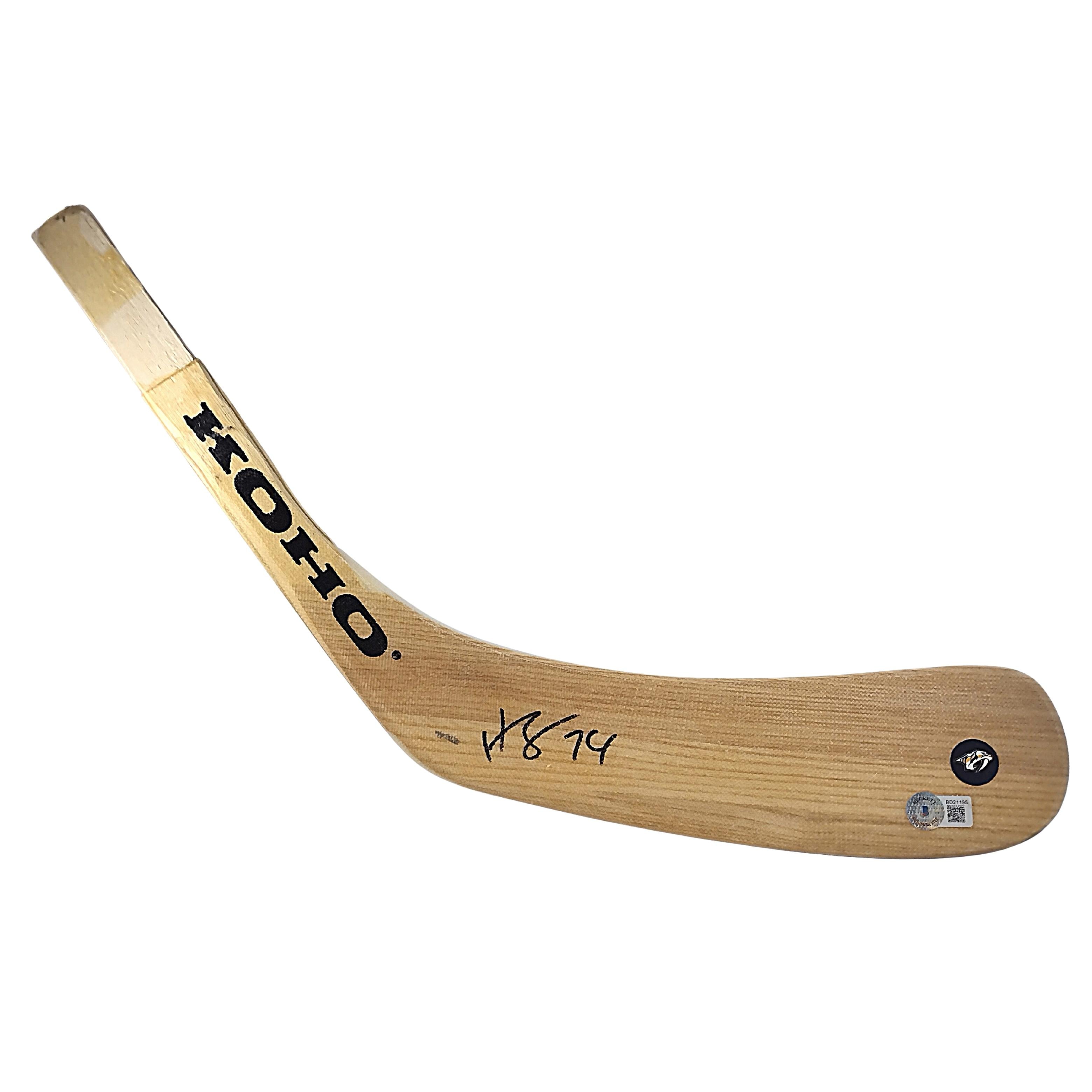 Juuse Saros Autograph Hockey Stick Blade – Beckett BAS