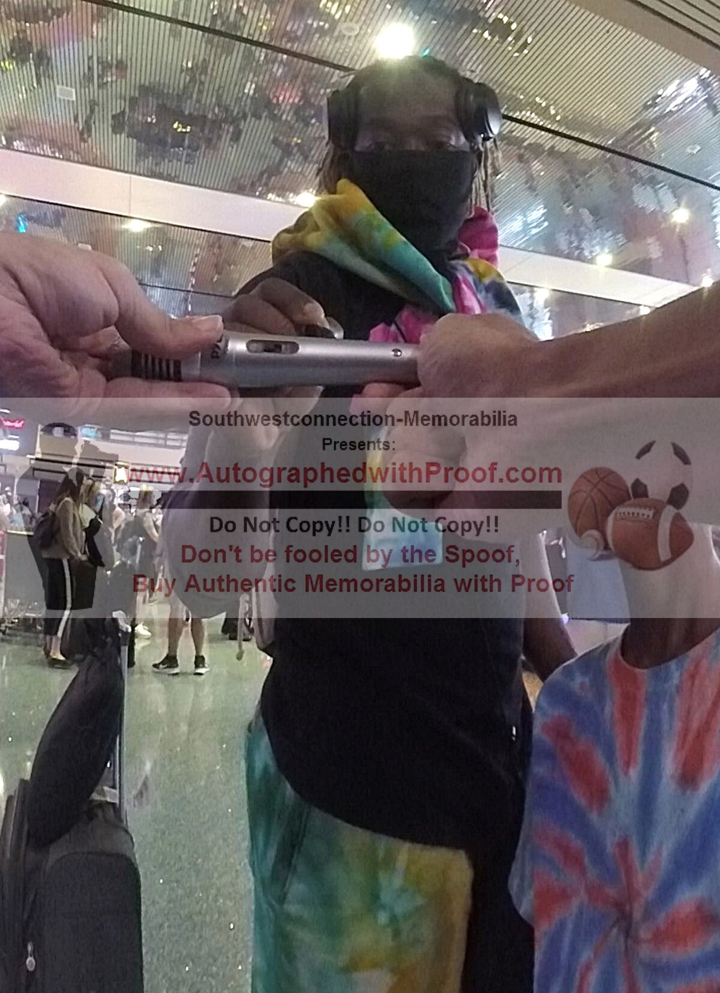 Microphones- Autographed- Kofi Kingston WWE Superstar Signing Microphone Beckett BAS Authentication Exact Proof 1