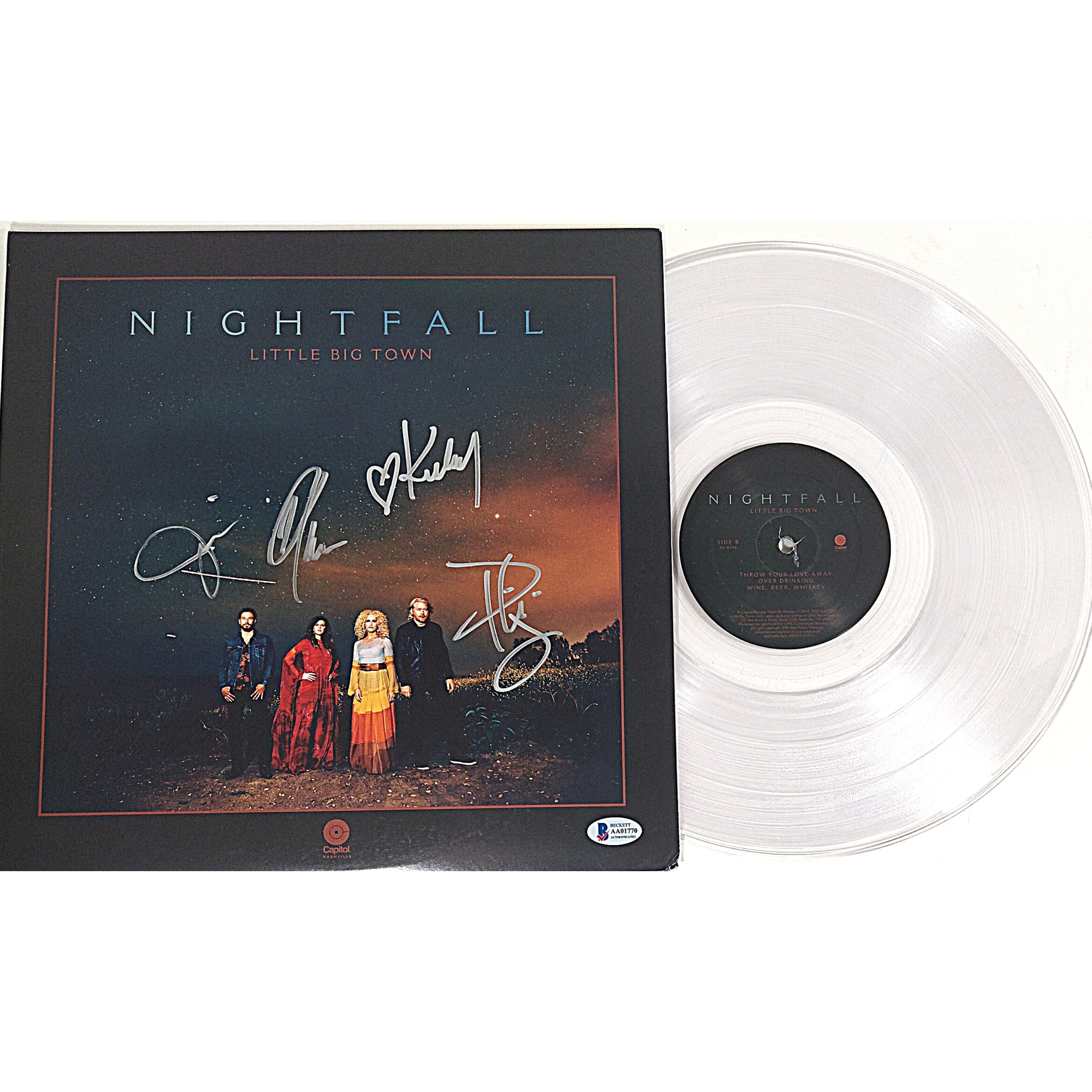 Little Big Town Autographed Nightfall Vinyl Record Album Cover – Beckett BAS.