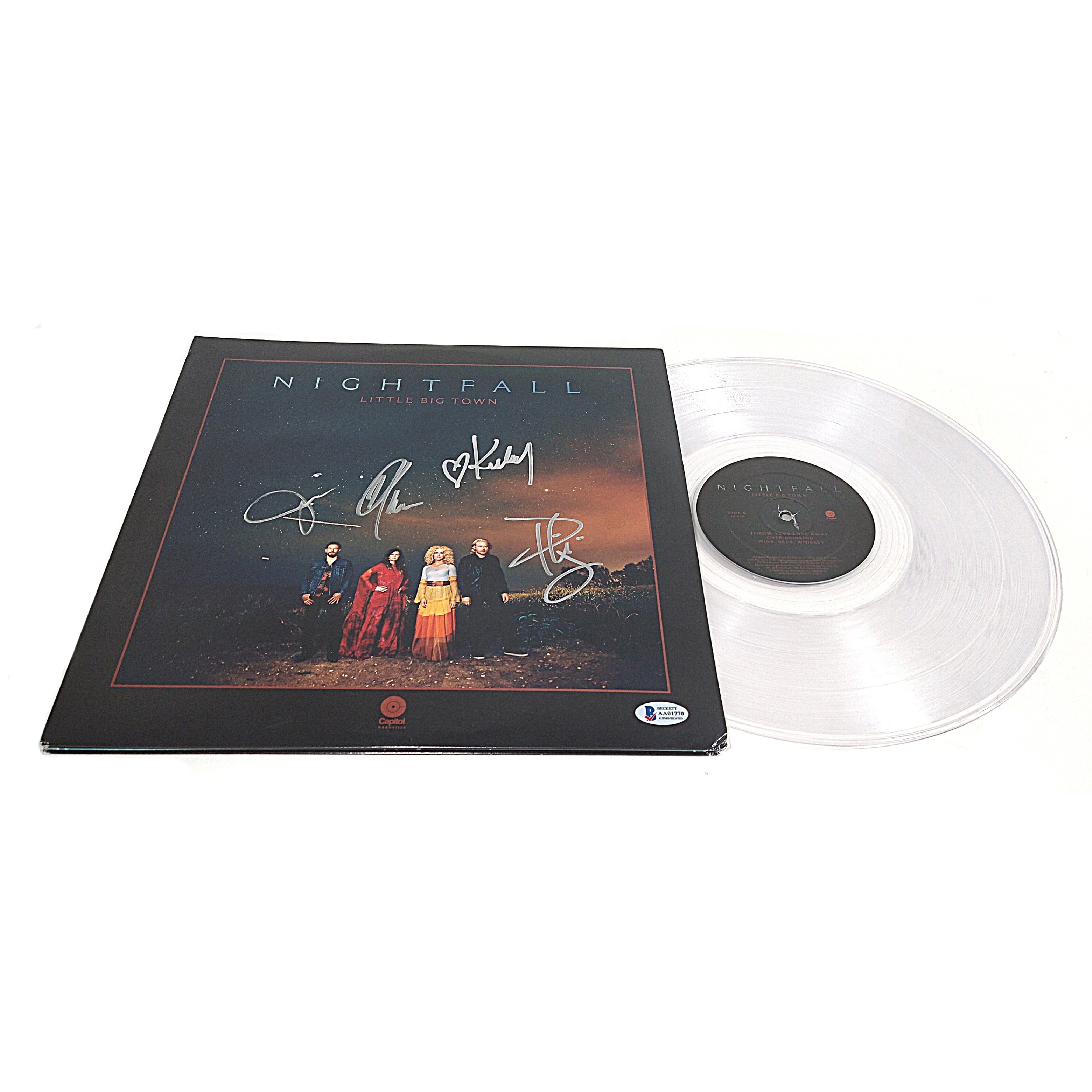 Little Big Town Autograph Nightfall Vinyl Record Album Cover – Beckett COA.