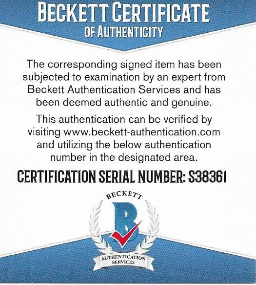 Mark Giordano photo autograph – angled display – Beckett COA