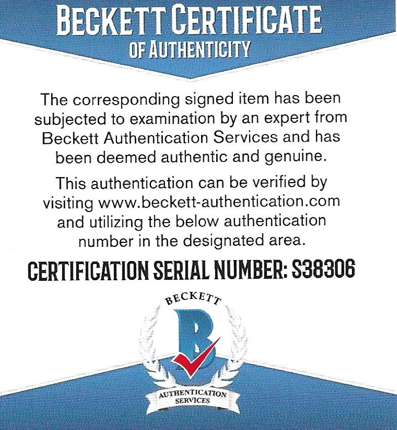 Mark Jankowski photo autograph – angled display – Beckett COA