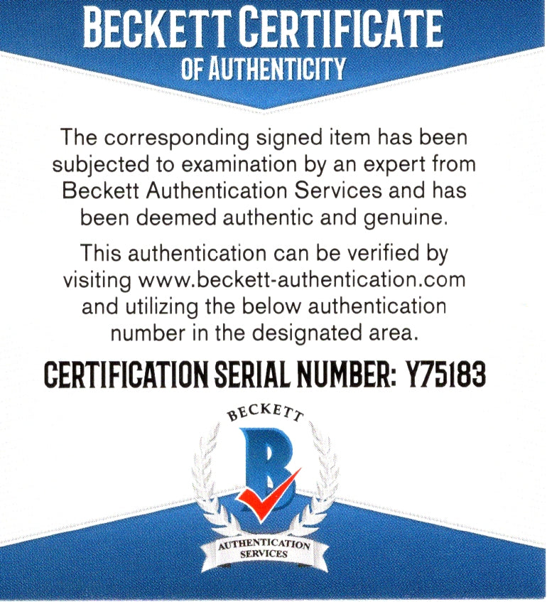 Mary Wilson auto football – authentication sticker – Beckett COA