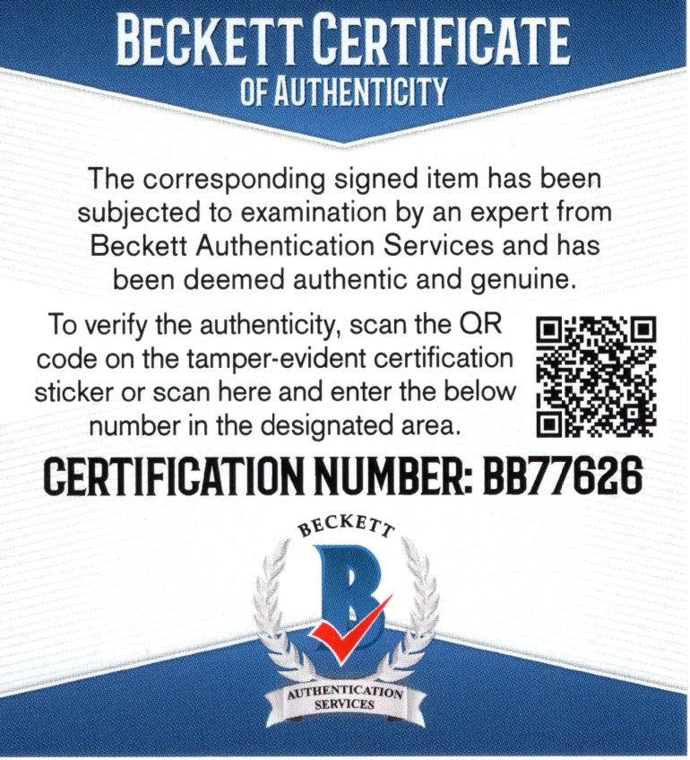 Mason Appleton auto photo – authentication sticker – Beckett COA