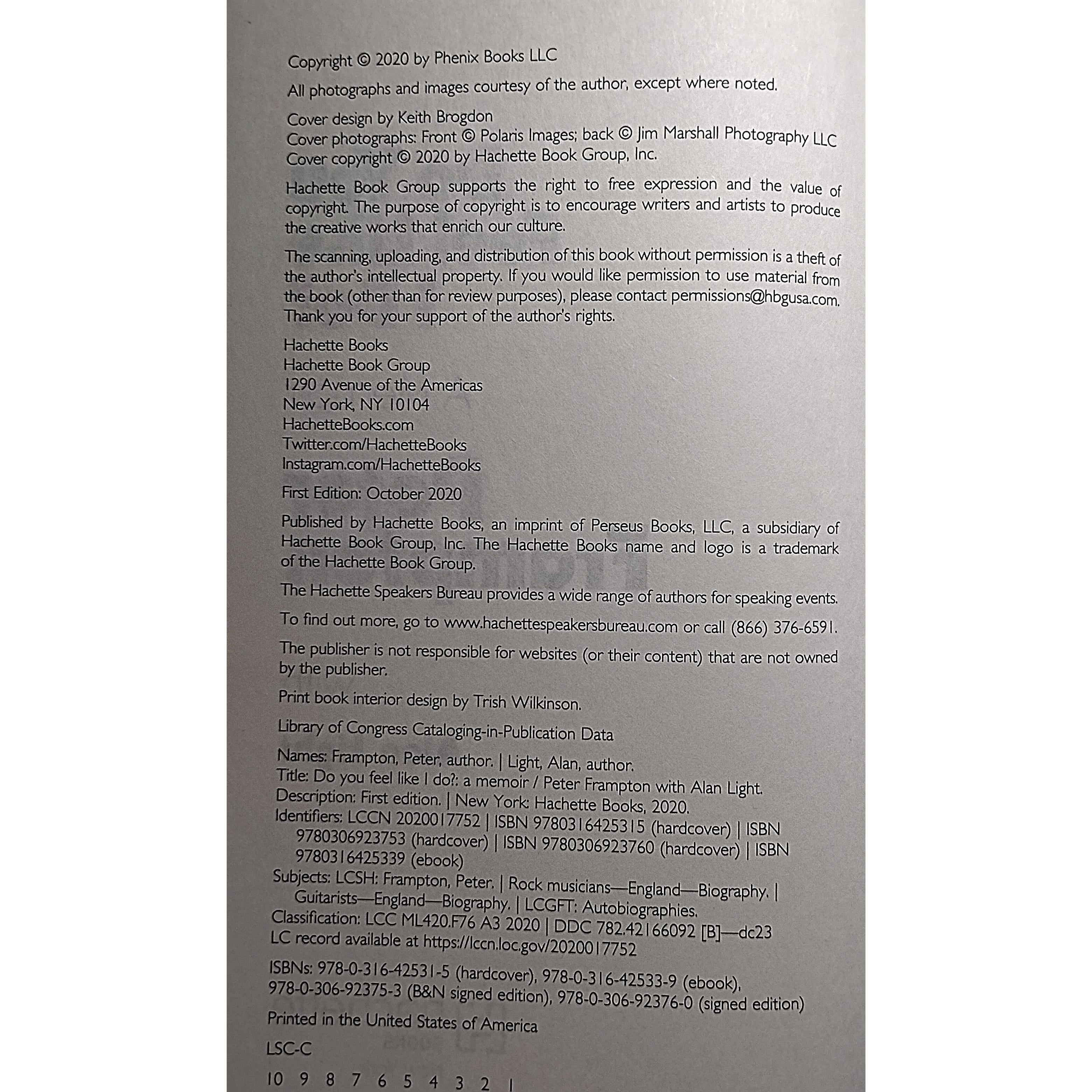 Peter Frampton cd autograph – angled display – Beckett COA