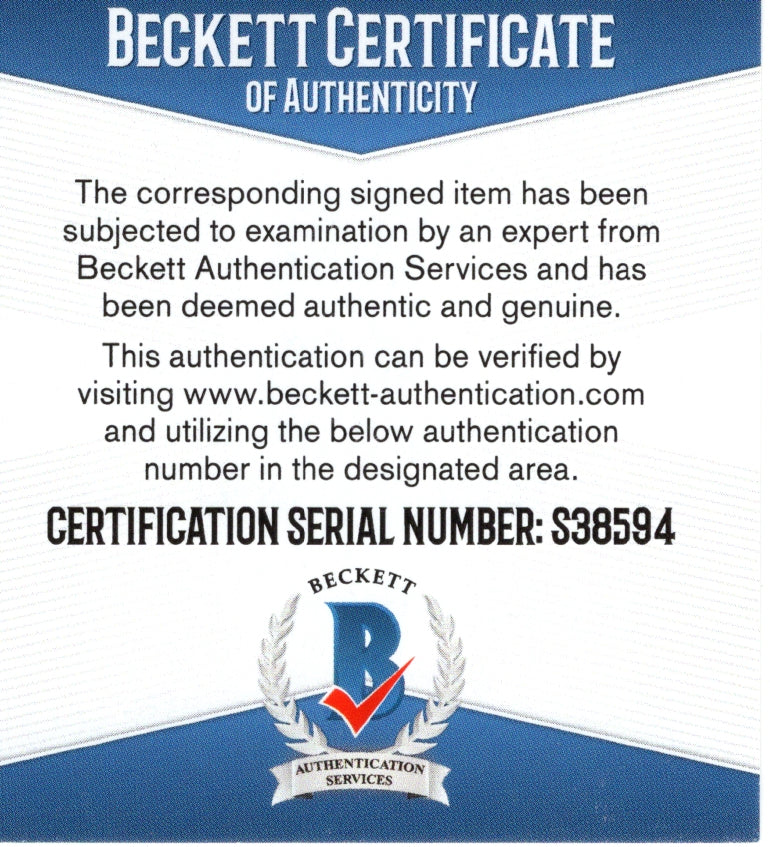 Rocky Bleier signed football – signature close-up – Beckett COA