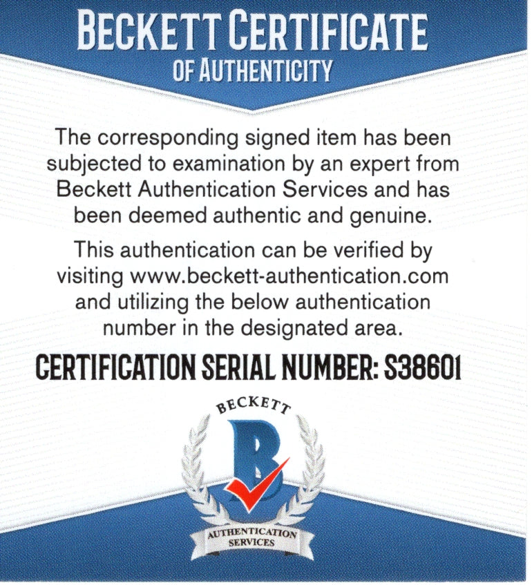 Rod Woodson signed football – signature close-up – Beckett COA