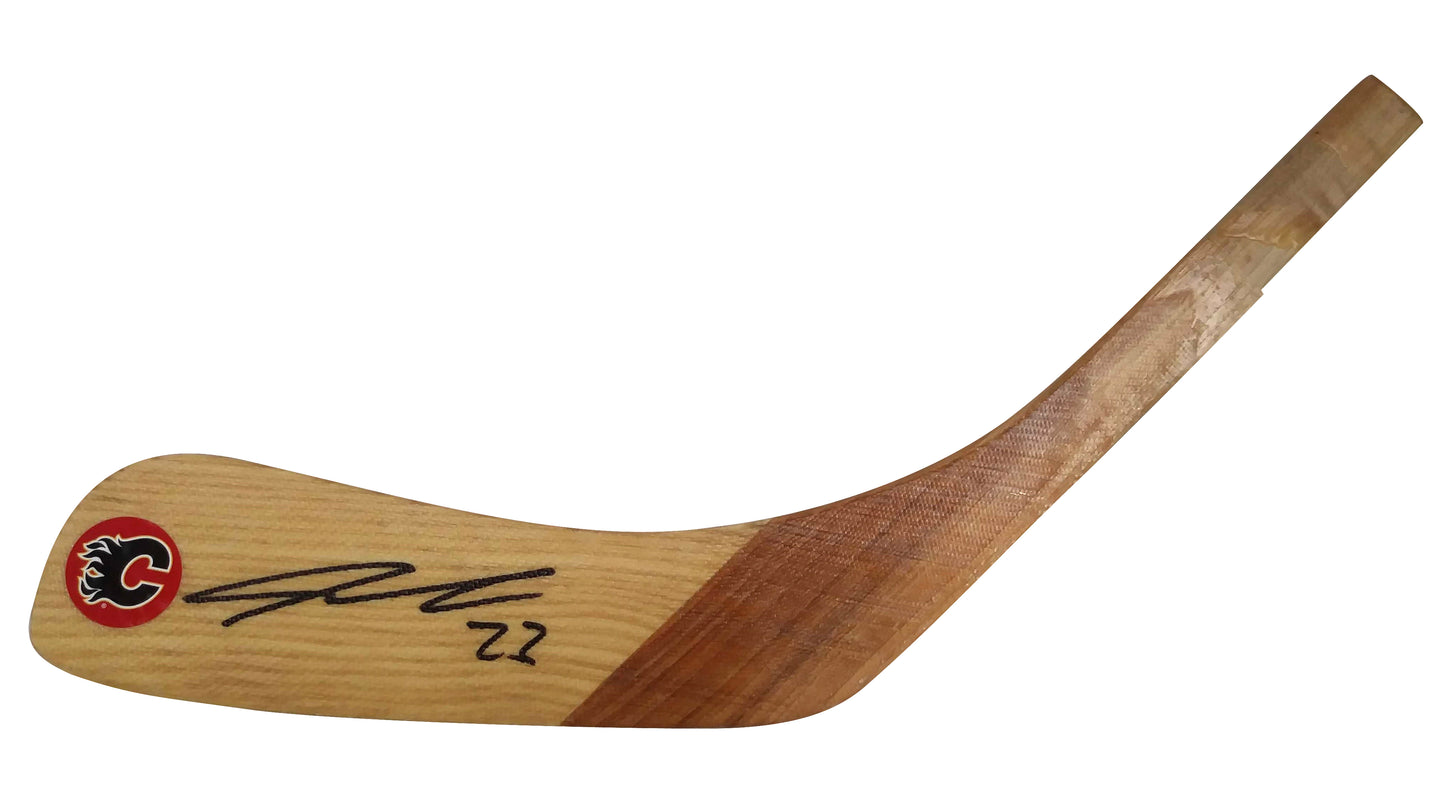 Hockey Stick Blades- Autographed- Sean Monahan Signed Calgary Flames Logo Hockey Stick Blade Proof Photo Beckett BAS 302