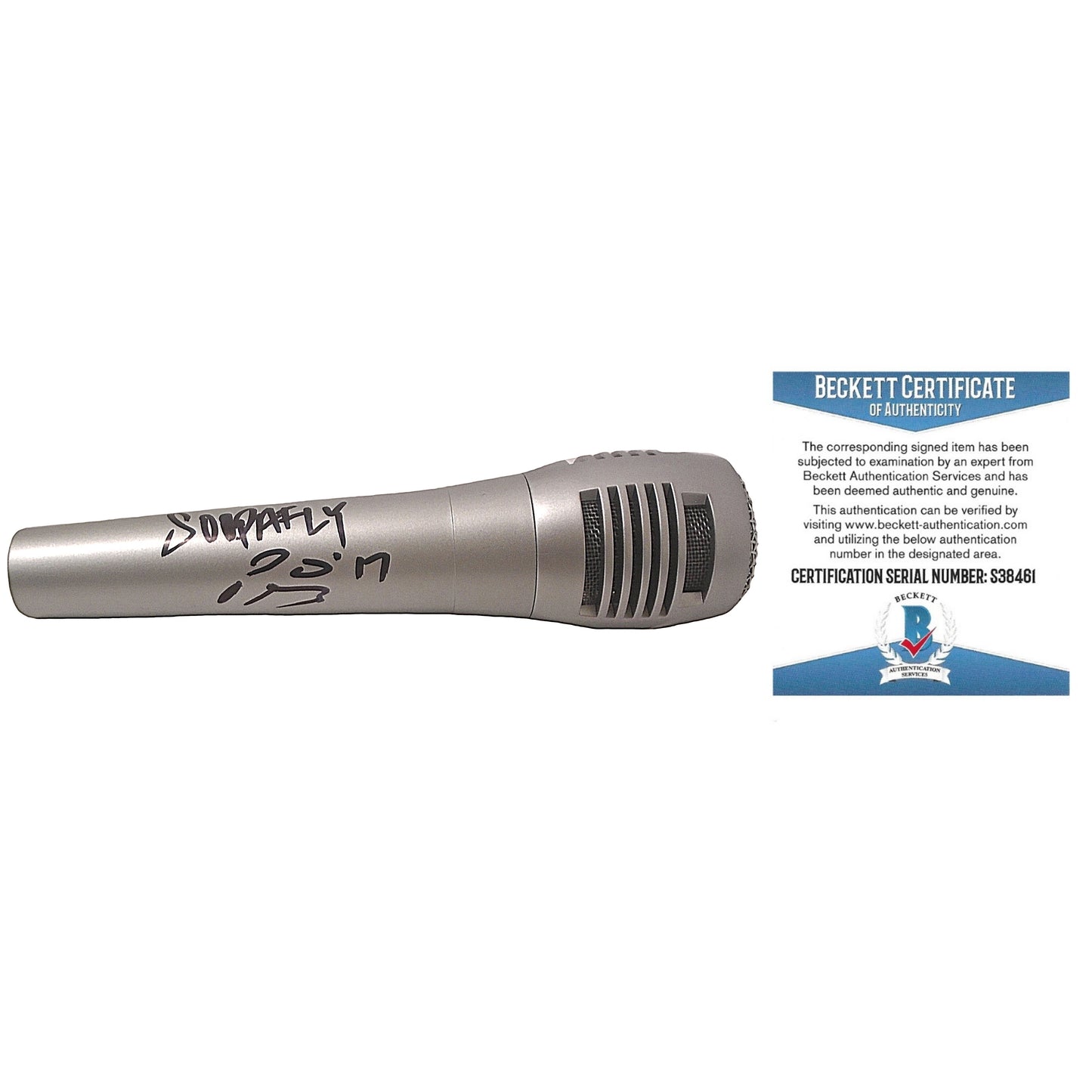 Music-Autographed - Rapper Soopafly Signed Pyle Full Size Microphone, Proof Photo - Beckett BAS 201