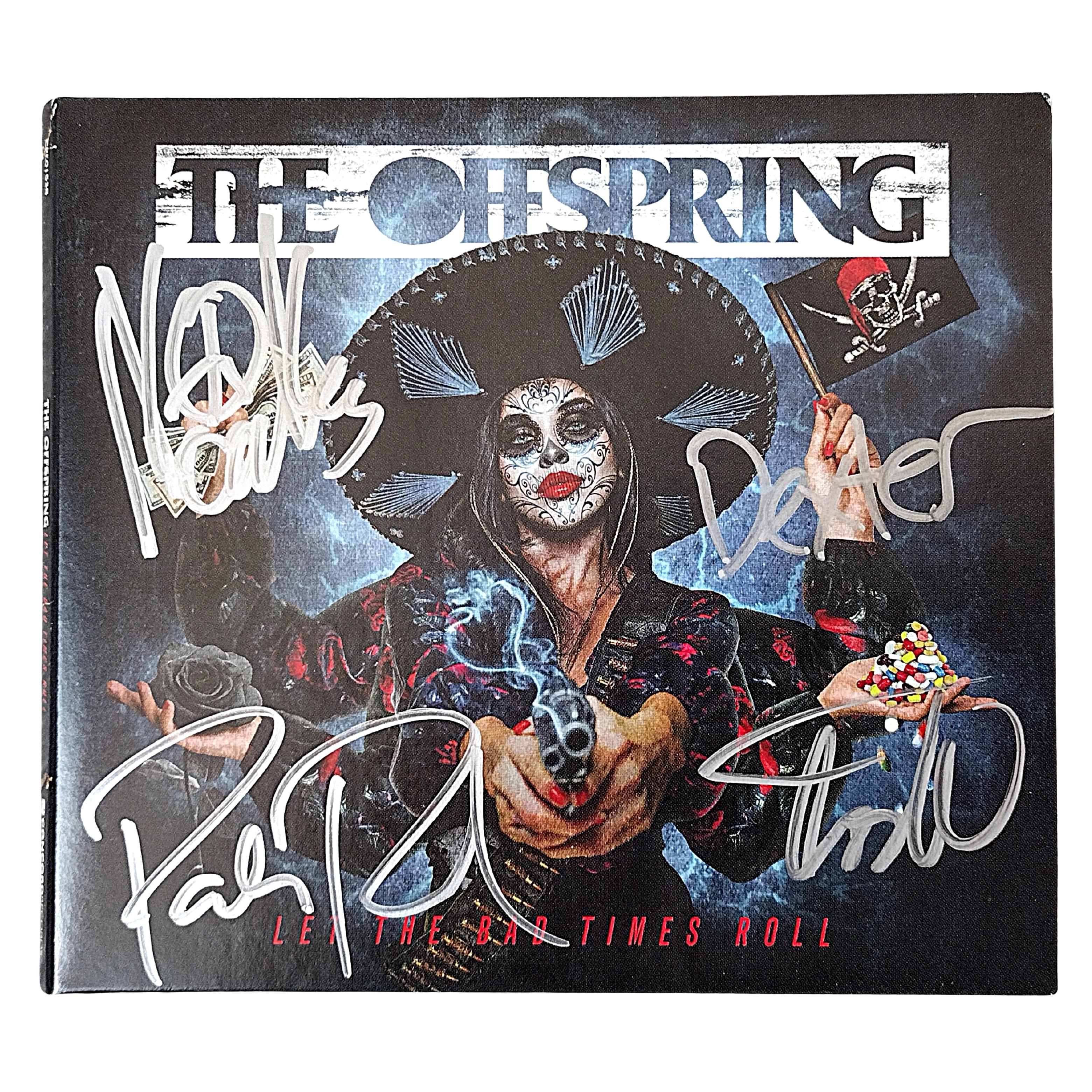 The Offspring Autographed Let The Bad Times Roll CD Cover Beckett Certified  Authentic