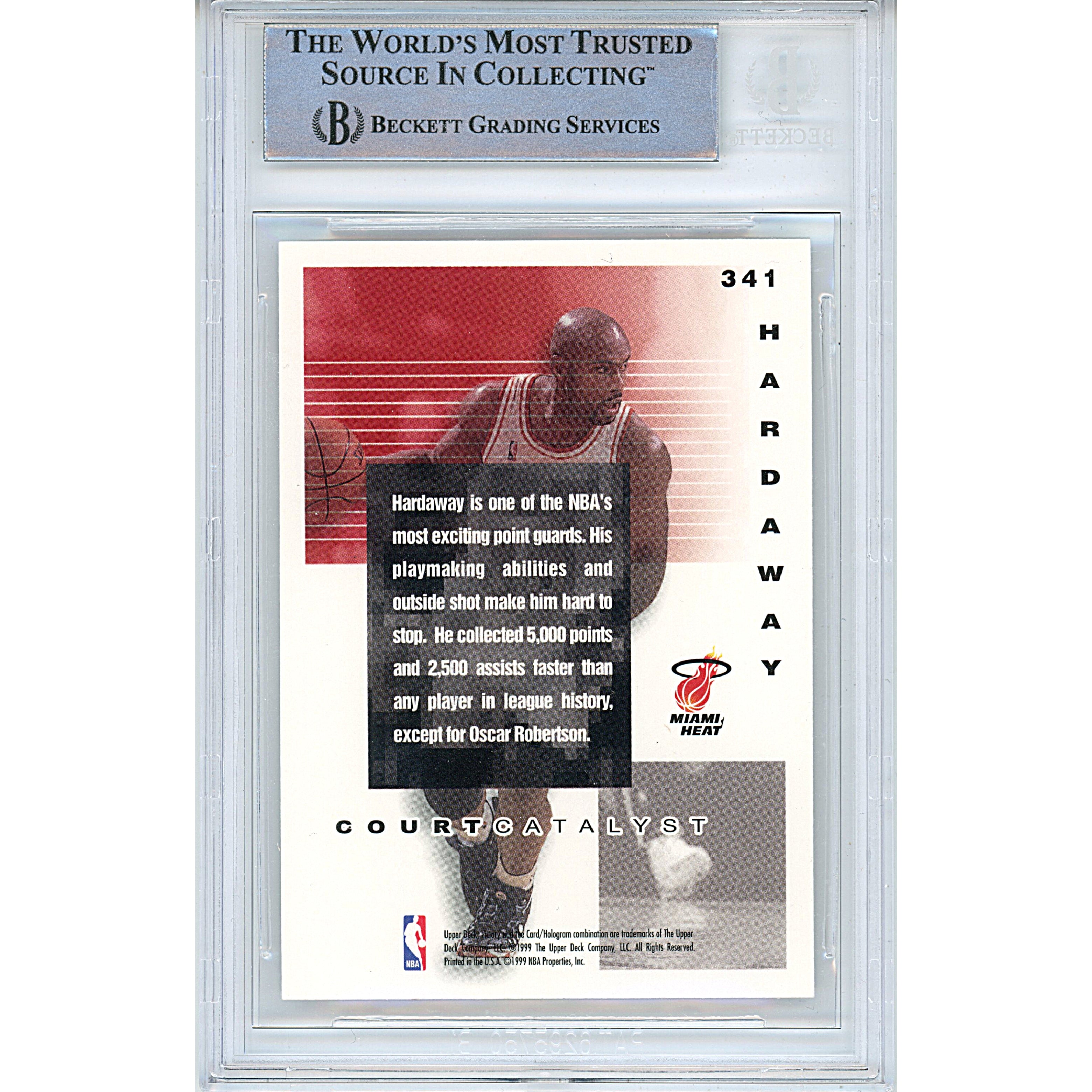Tim Hardaway signed trading card – signature close-up – Beckett COA
