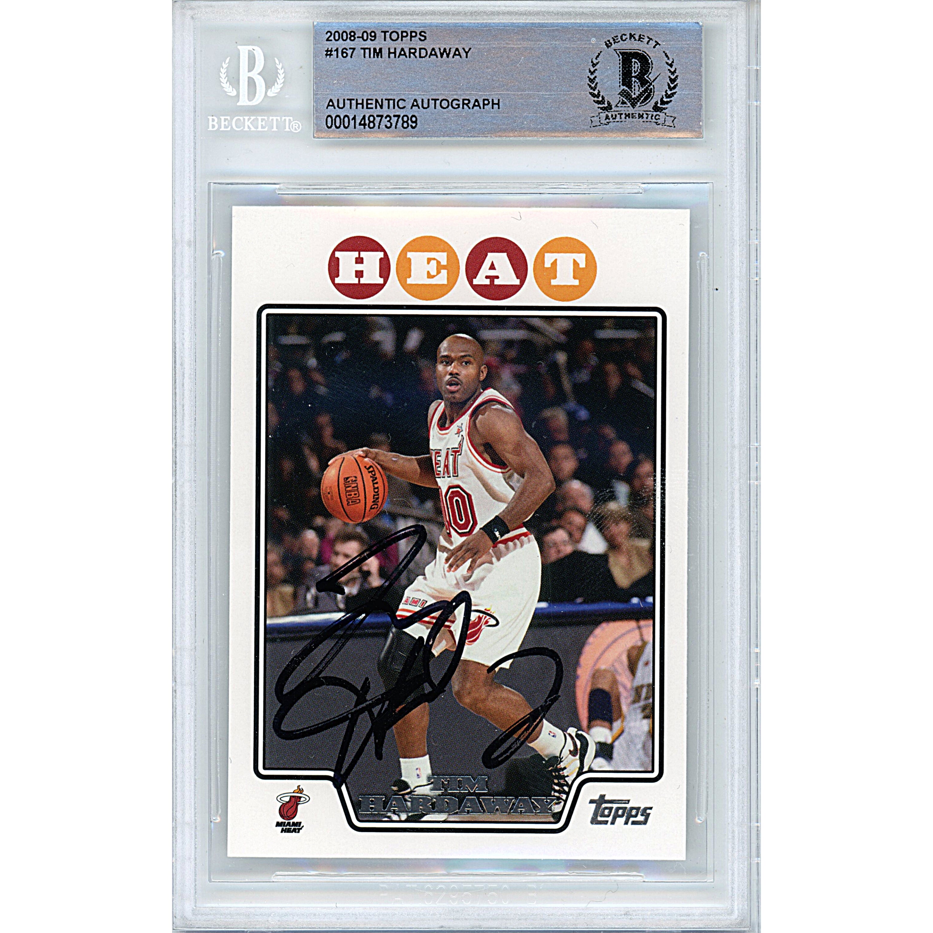 Tim Hardaway autographed trading card – full view – Beckett COA