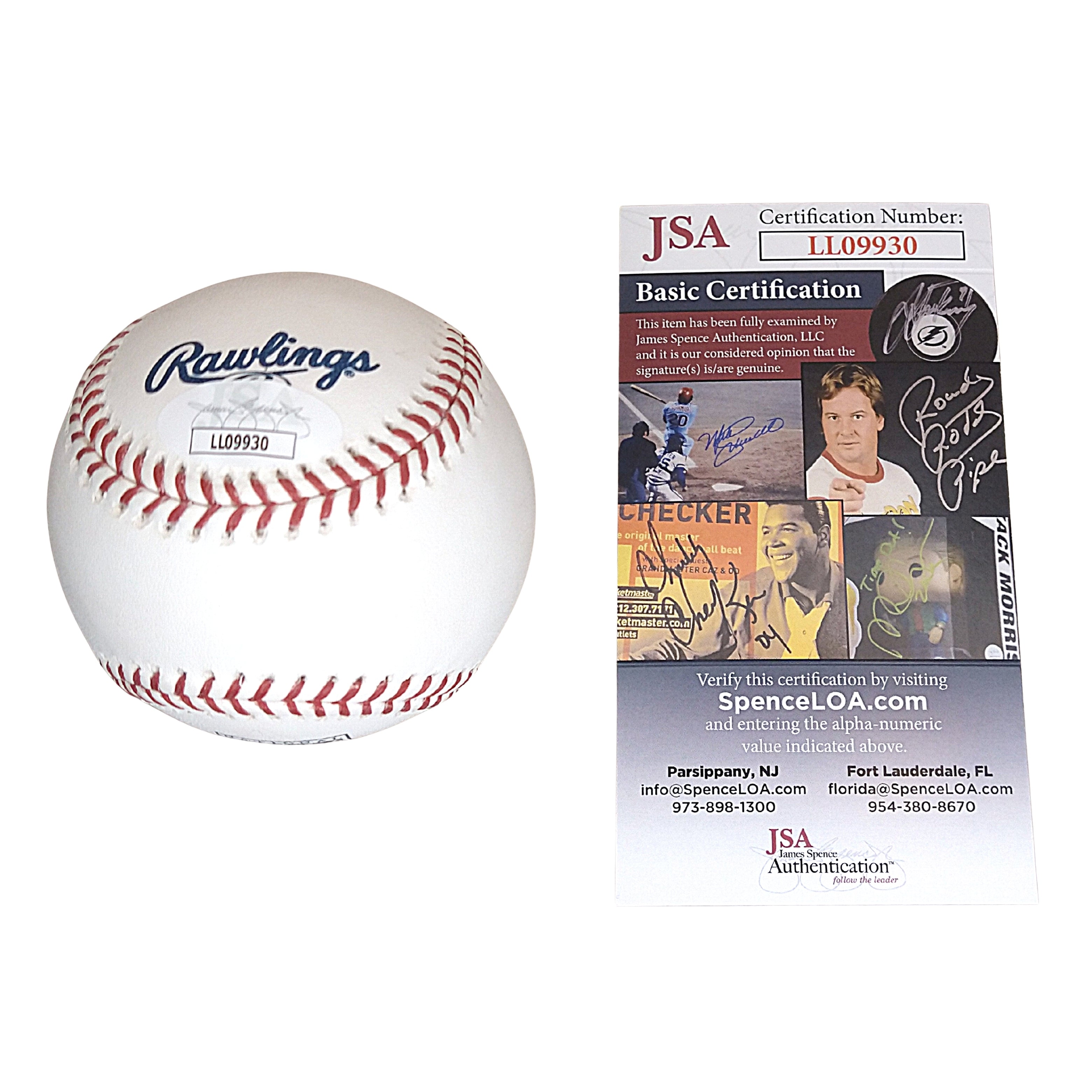 Tony LaRussa baseball autograph – angled display – JSA COA