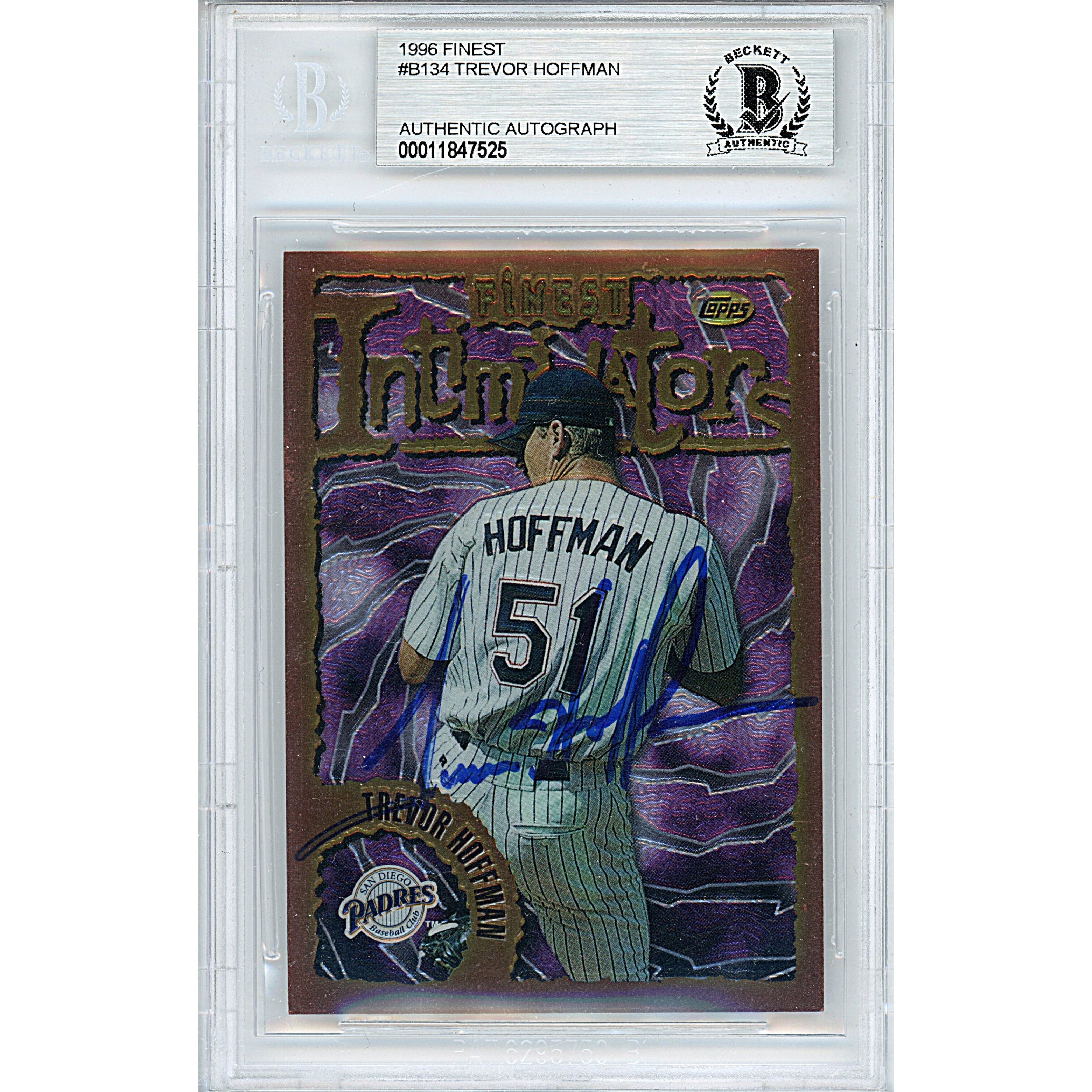 Trevor Hoffman autographed trading card – full view – Beckett COA