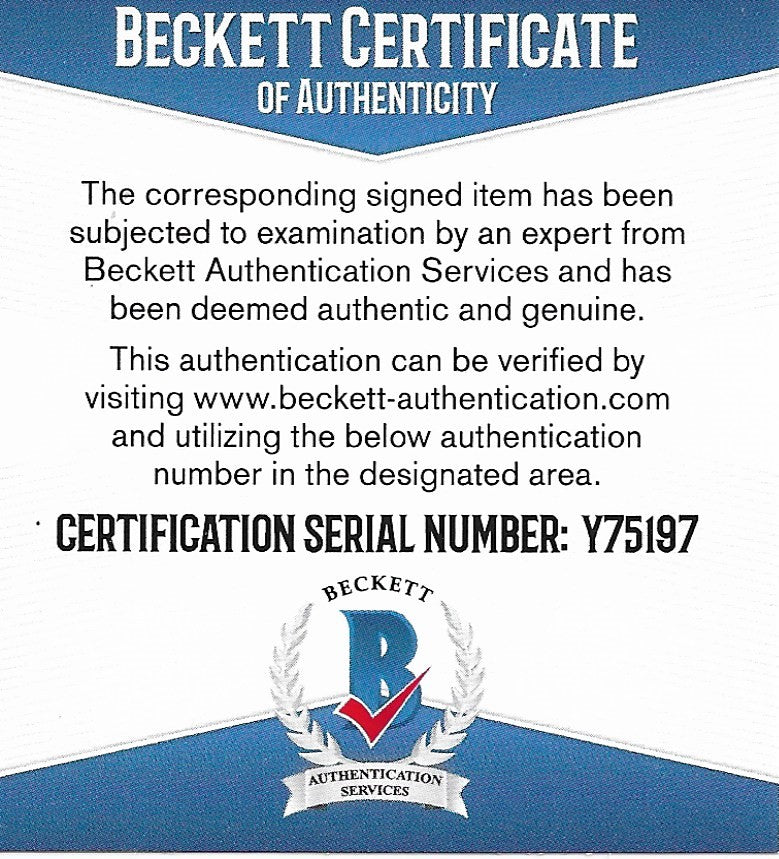 Trevor Hoffman auto trading card – authentication sticker – Beckett COA