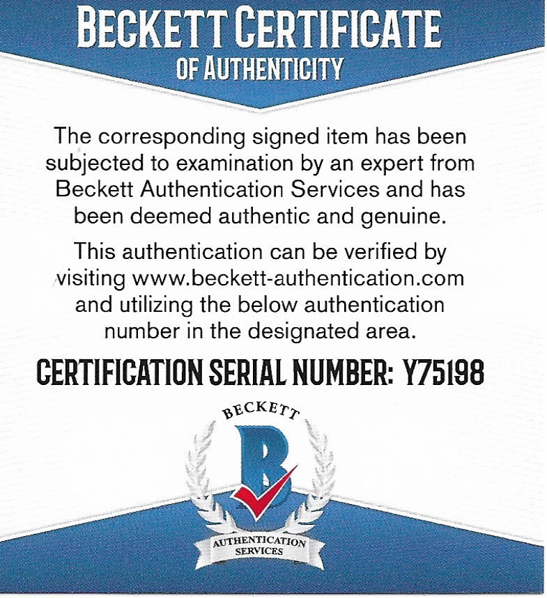 Trevor Hoffman auto baseball – authentication sticker – Beckett COA