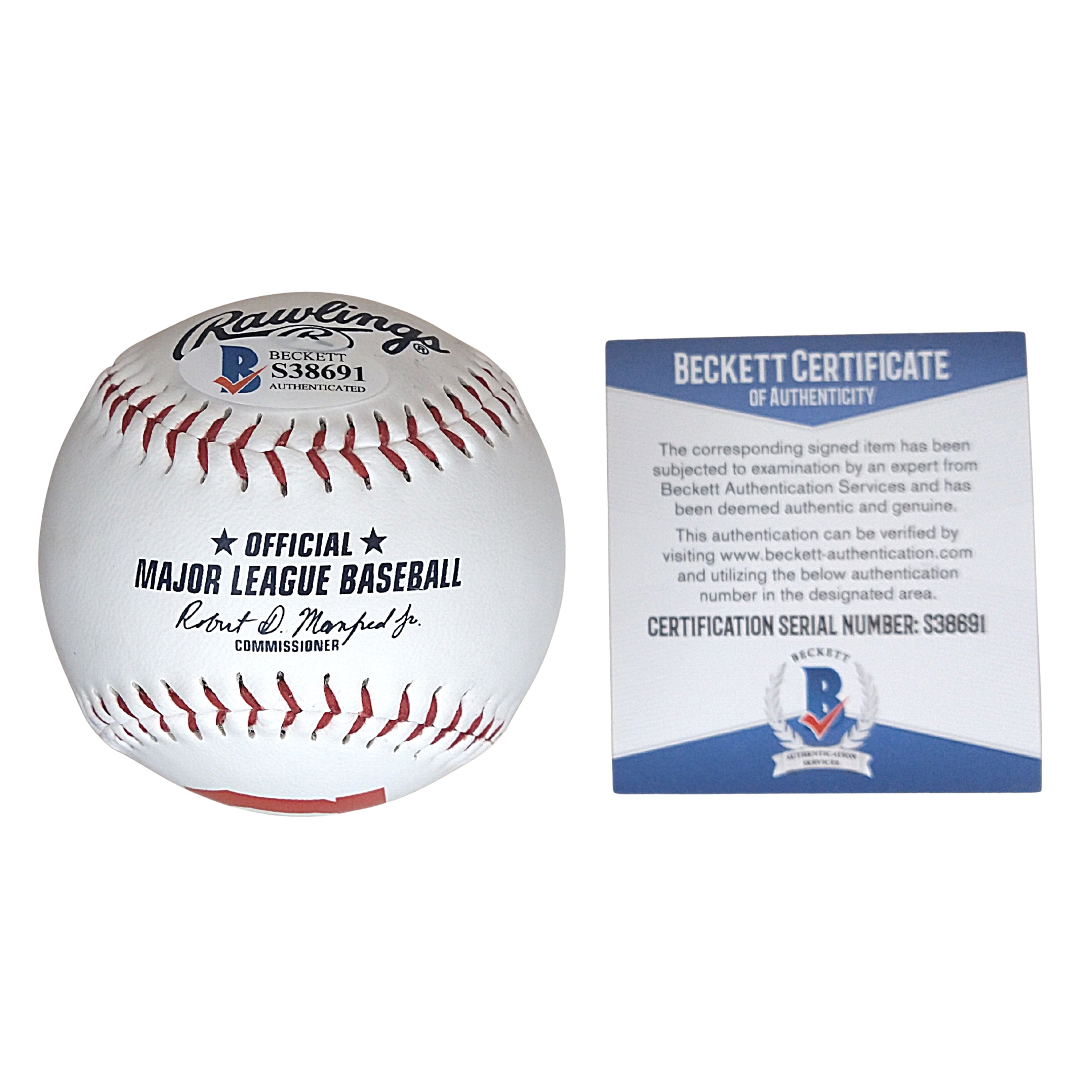Tyler Naquin auto baseball – authentication sticker – Beckett COA