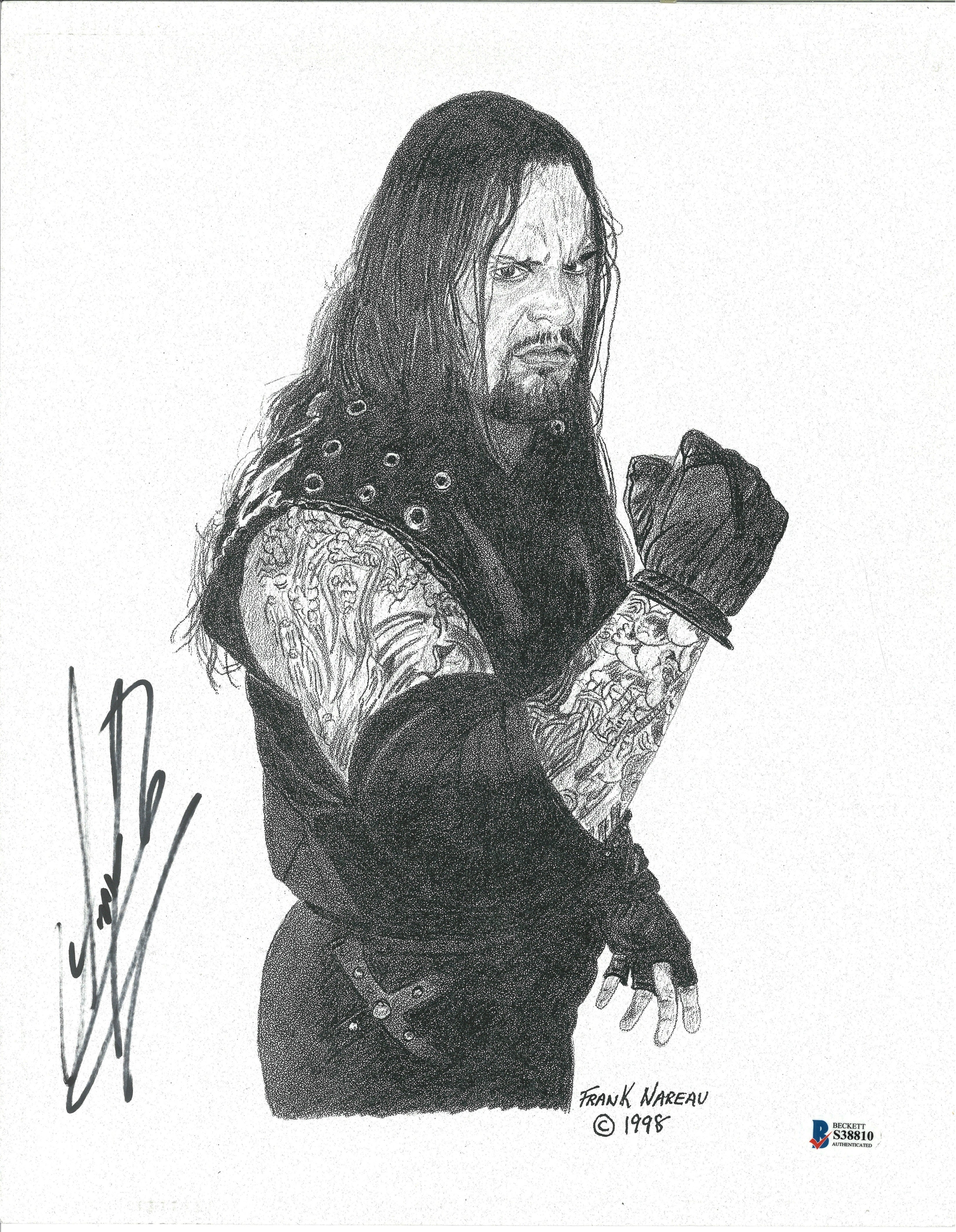 The Undertaker signed photo – signature close-up – Beckett COA